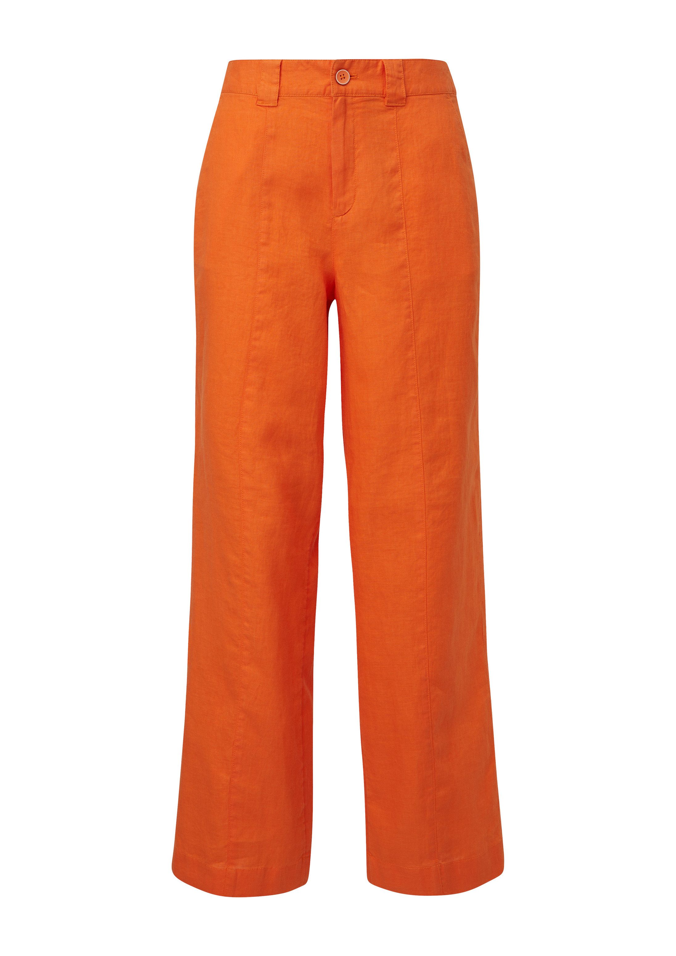 s.Oliver Chinos Hose Regular: Leinenhose mit weitem Bein