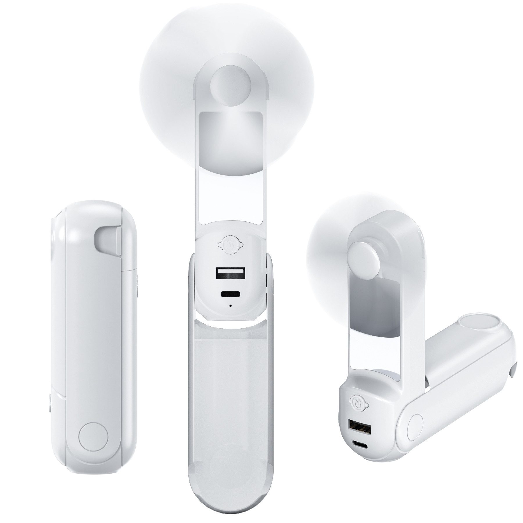 Mini USB-Ventilator Mini Handventilator, 3-in-1 Handventilator, wiederaufladbarer USB