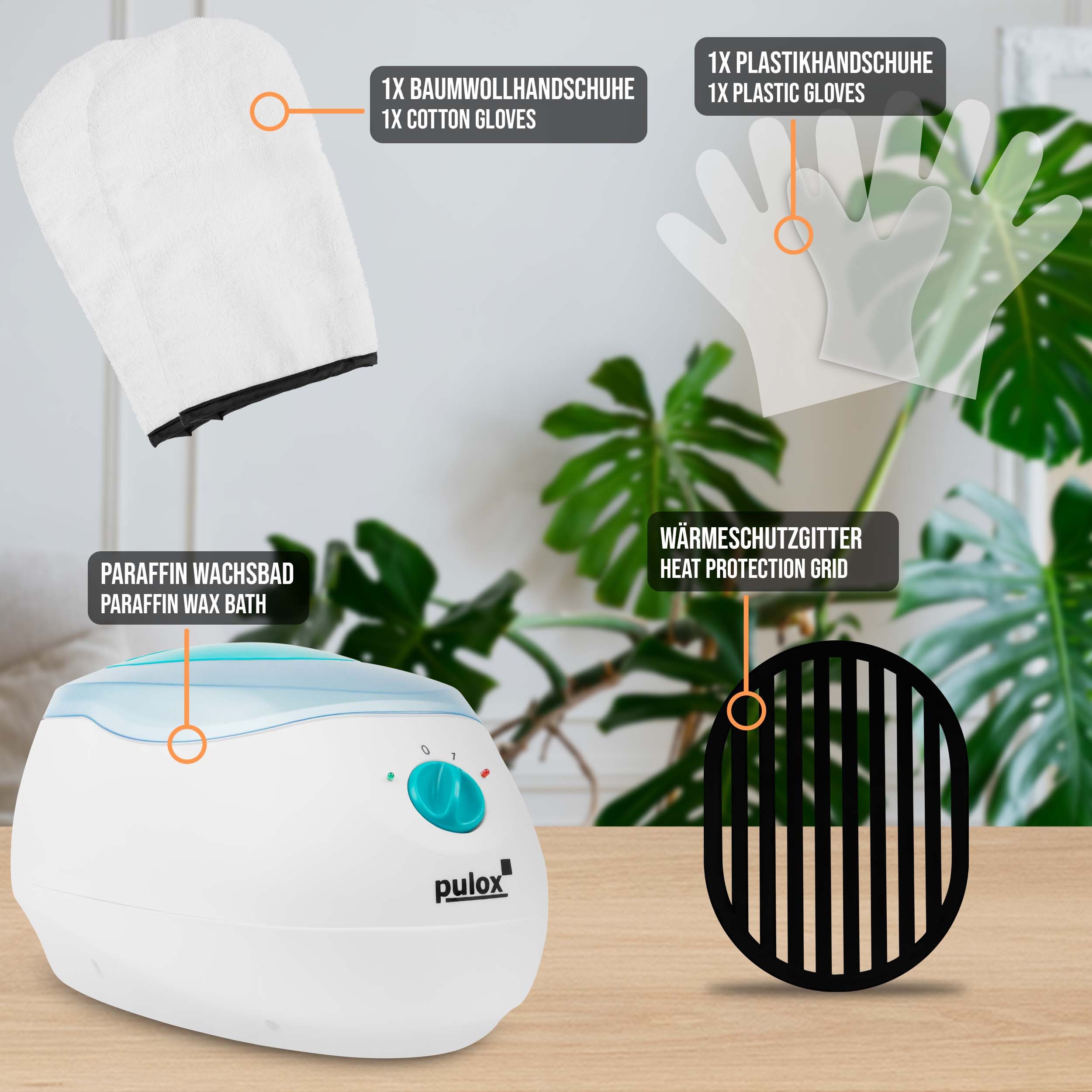 pulox Paraffinbad Wachsbad zum Schmelzen von Paraffinwachs - Einzeln