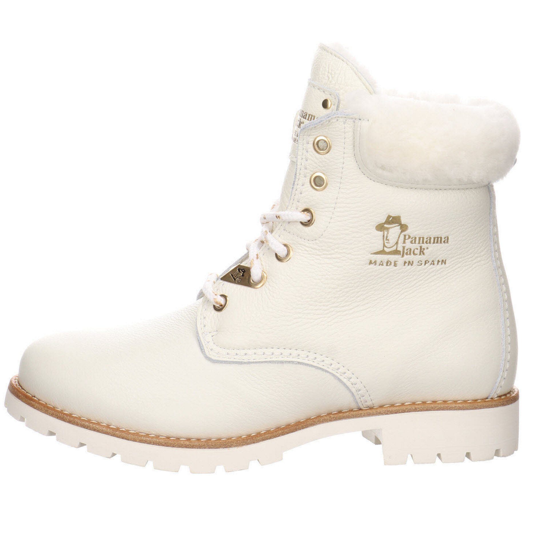 Glattleder Stiefel Stiefel Panama bianco/white Damen Schuhe Igloo Boots Trav Jack