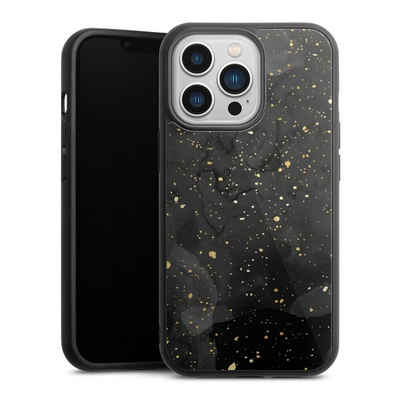 DeinDesign Handyhülle Marmor Glitzer Look Gold & Kupfer Marble Black Gold Look Print, Apple iPhone 13 Pro Gallery Case Glas Hülle