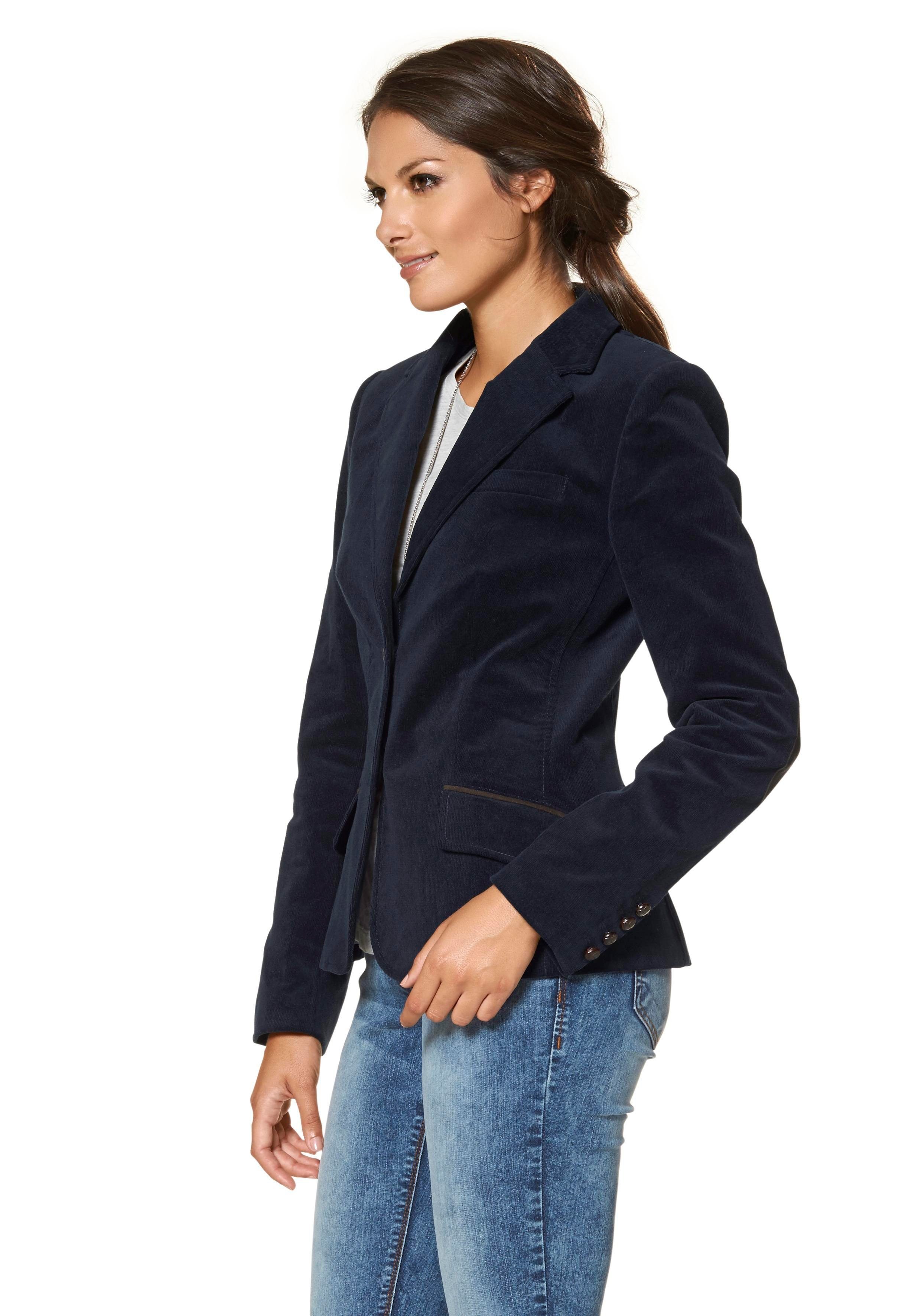 Aniston CASUAL Jackenblazer mit Stoff-Einfassungen und Ärmelpatches