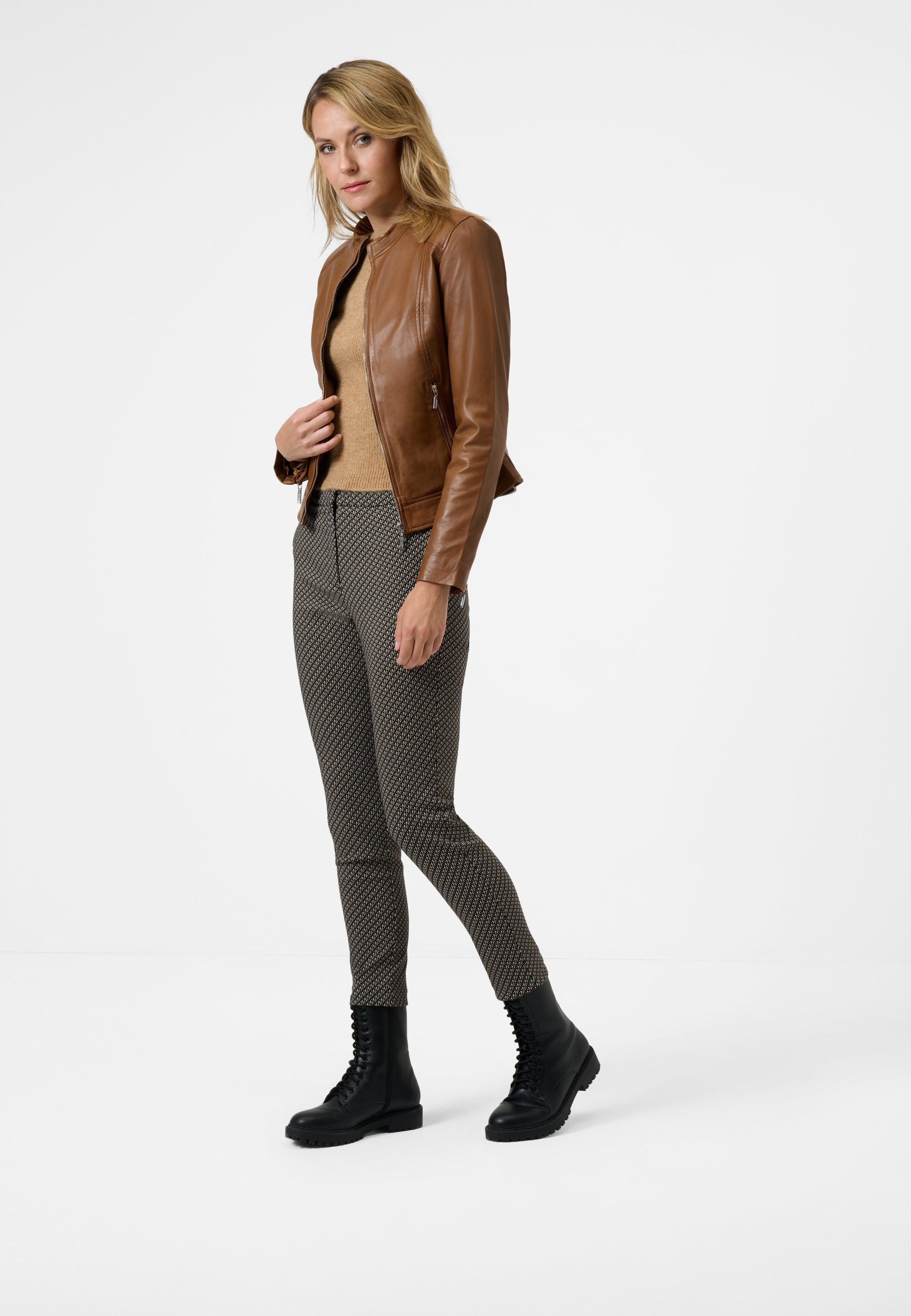 RICANO Lederjacke Ciara Hochwertiges Lamm-Nappa-Leder günstig online kaufen