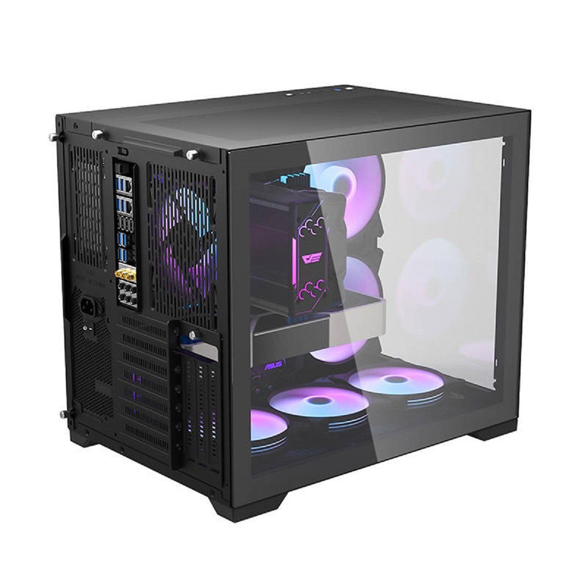 Darkflash Gaming-Gehäuse Tech C305 ATX PC-Gehäuse Computer Case Schwarz