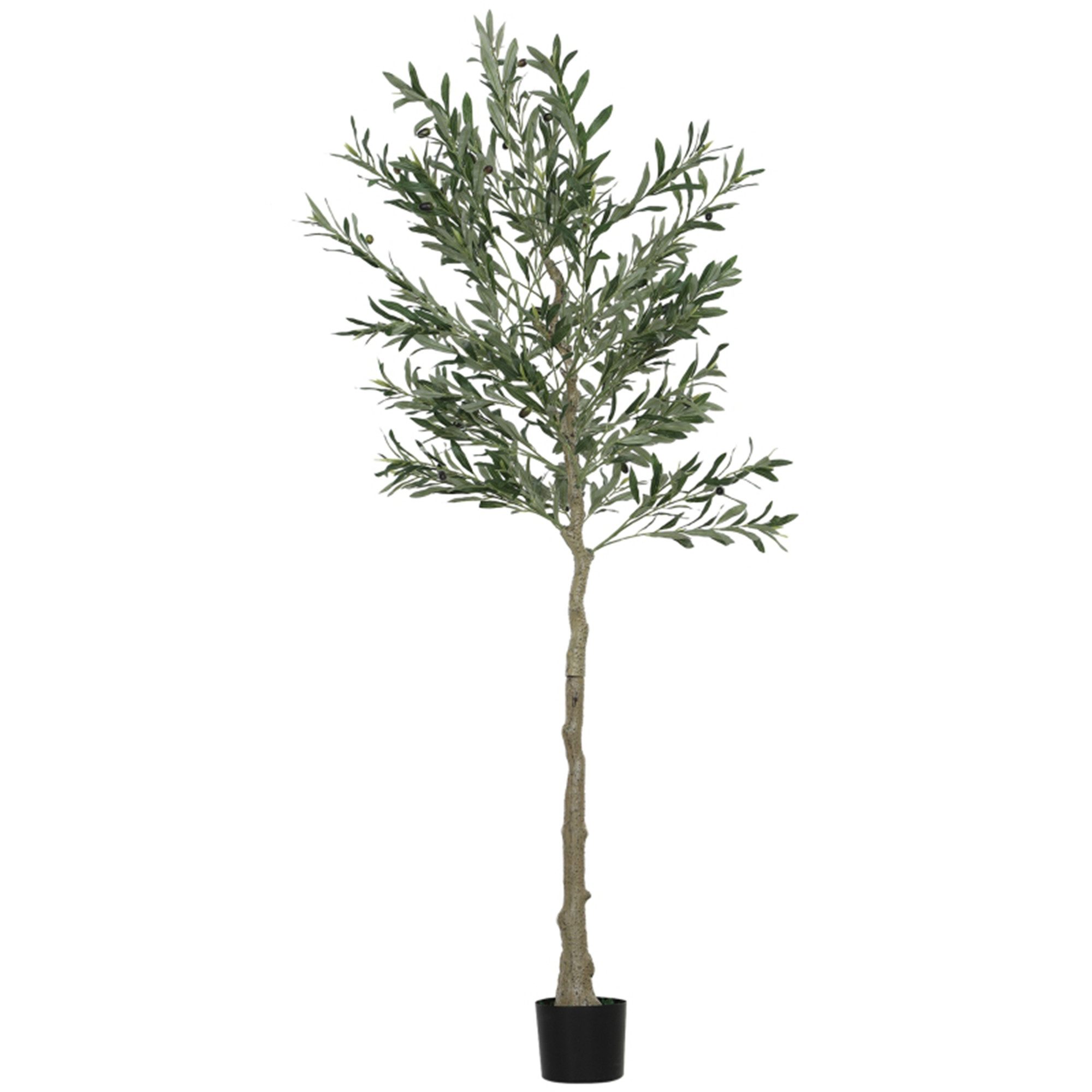 Kunstpflanze Künstlicher Olivenbaum groß 180 cm Kunstpflanze, Plastik Künstliche