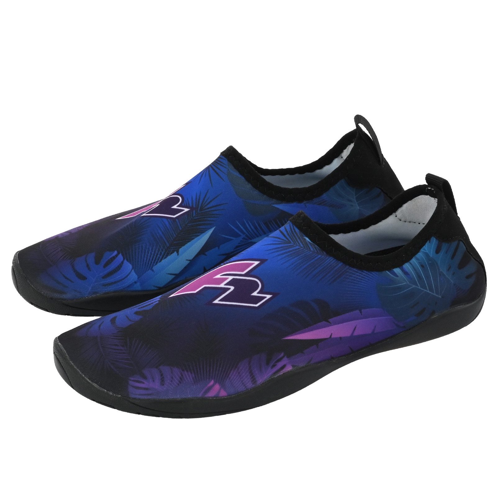 F2 F2 Damen Neopren Schuhe Barfuss Schuhe 40 Schwarz/Blau Neoprenschuh