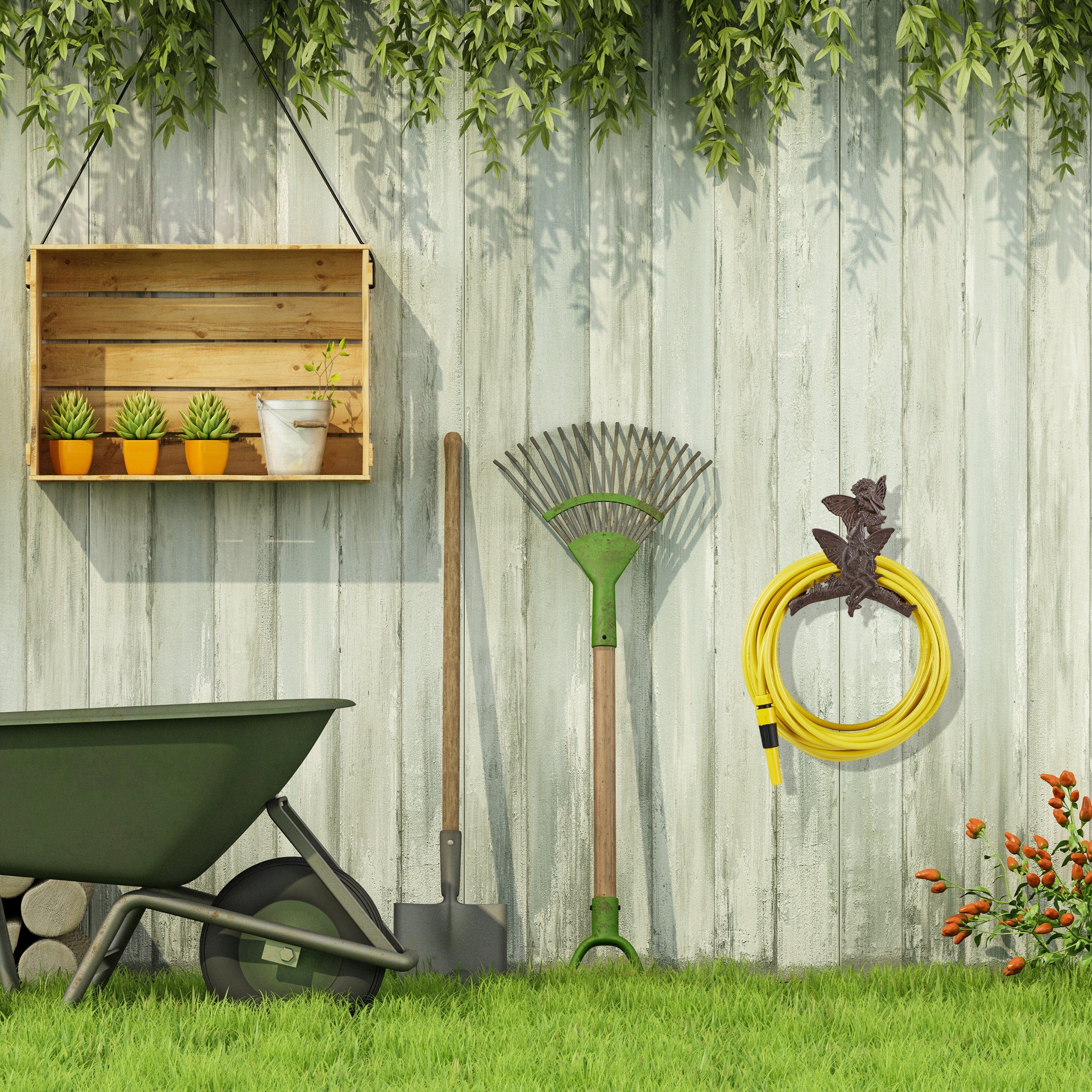 relaxdays Schlauchhalterung Schlauchhalter mit Motiv