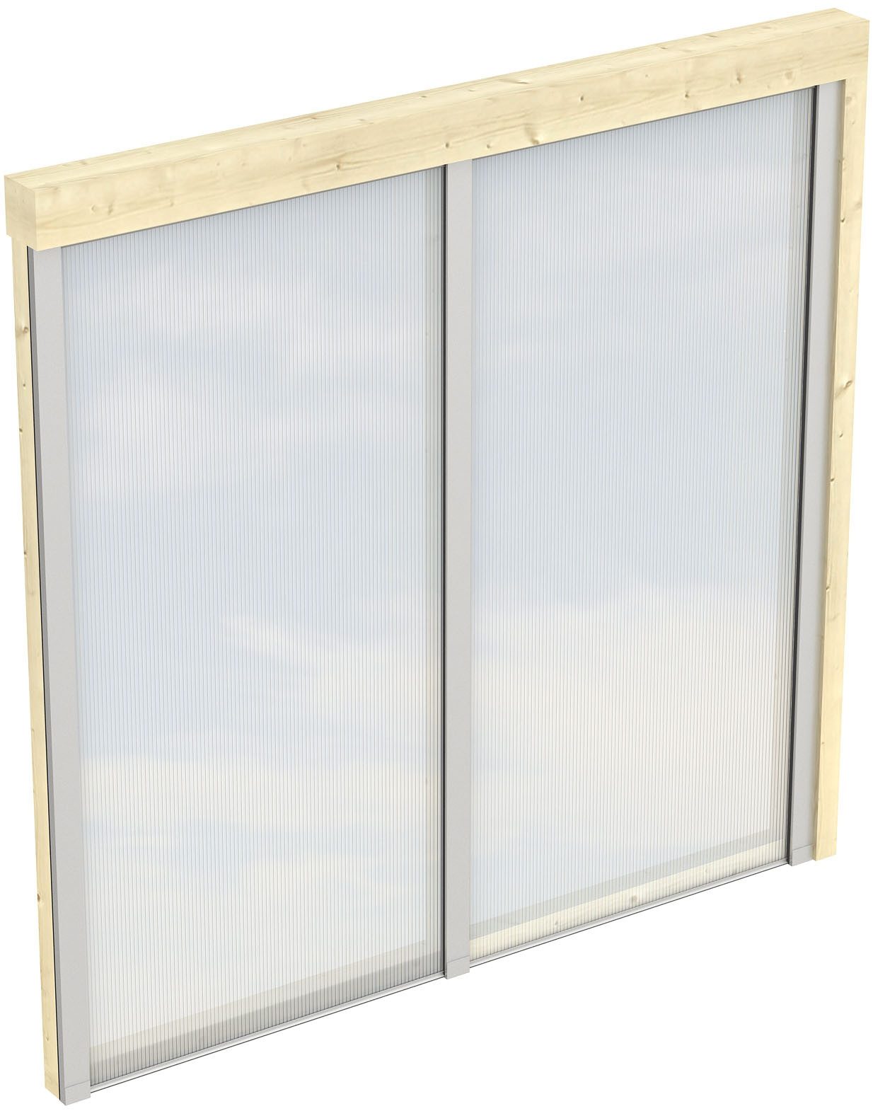 Skanholz Carport-Seitenwand, BxH:205x200 cm, m. Polycarbonat, Wandanbau