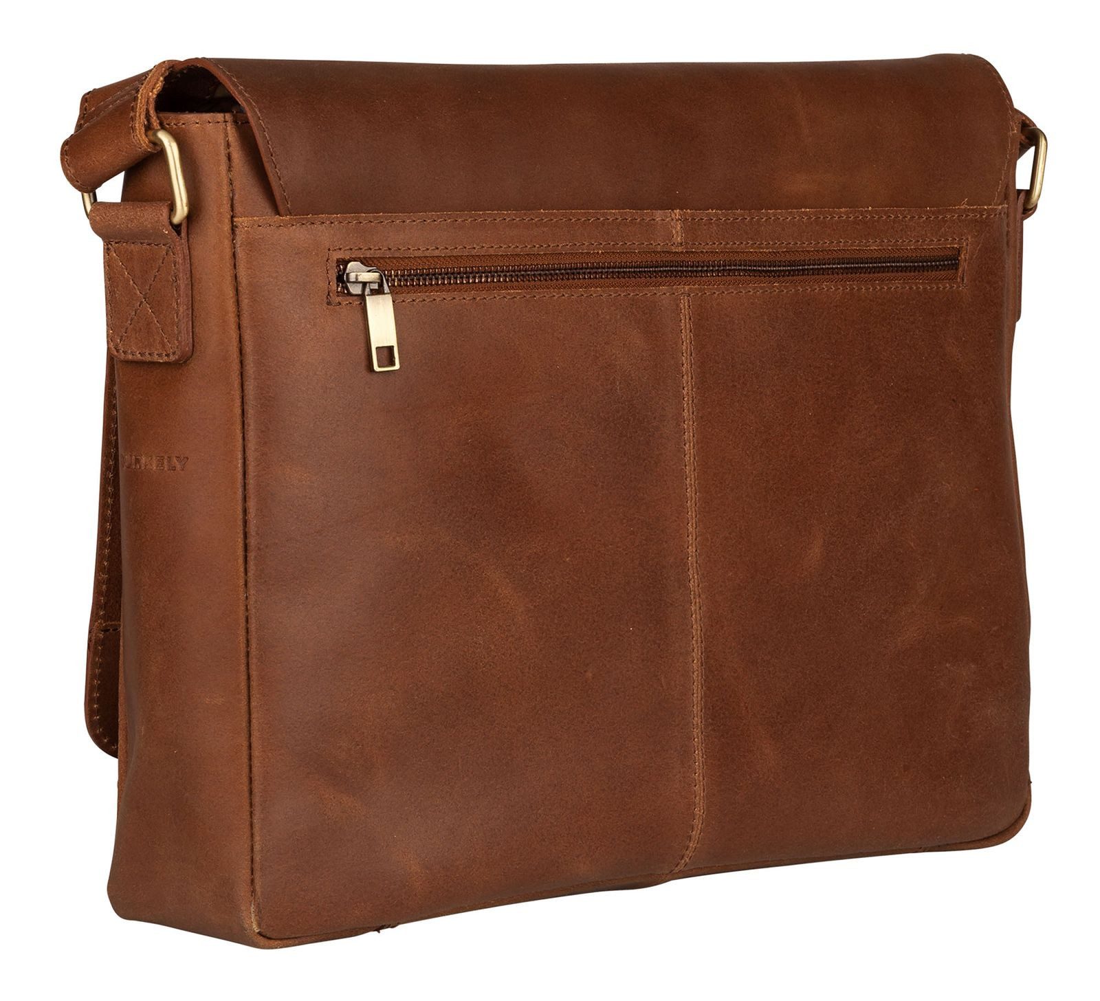 Burkely Schultertasche Messenger Bag, aus echtem Leder