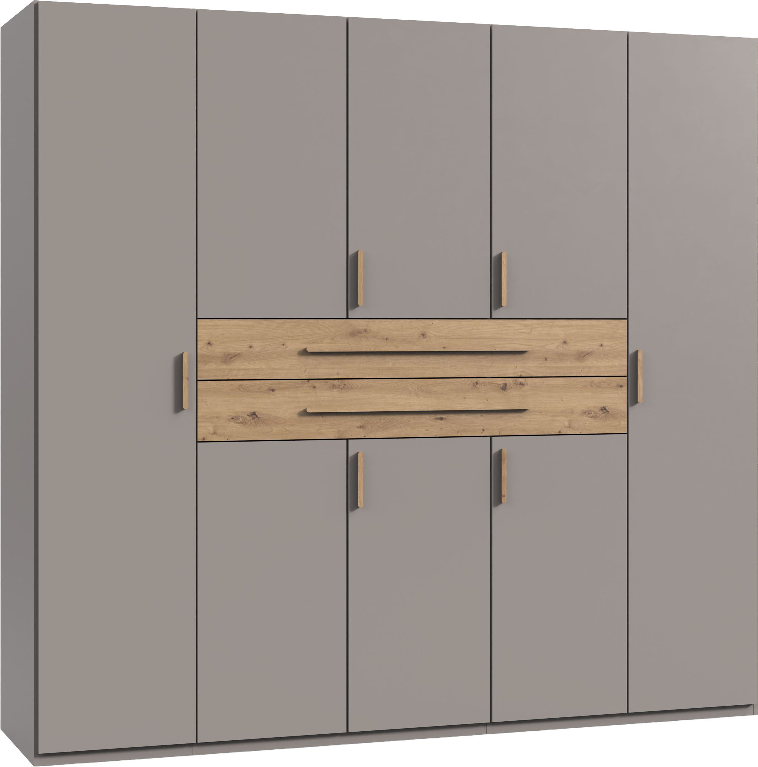 Wimex Drehtürenschrank Digit, erhältlich in den Breiten 180cm, 225cm oder 270cm (Schlafzimmer Schrank Bestseller in moderner Optik) inkl. zwei Schubkästen