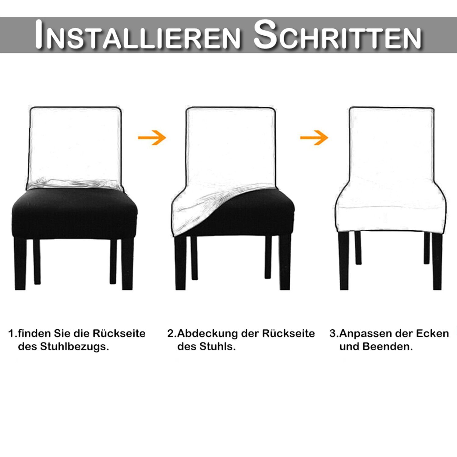 Rosnek Stuhlhusse Wasserdicht, Stretch, für Bar Esszimmer Cafe Restaurant Hocker Deko