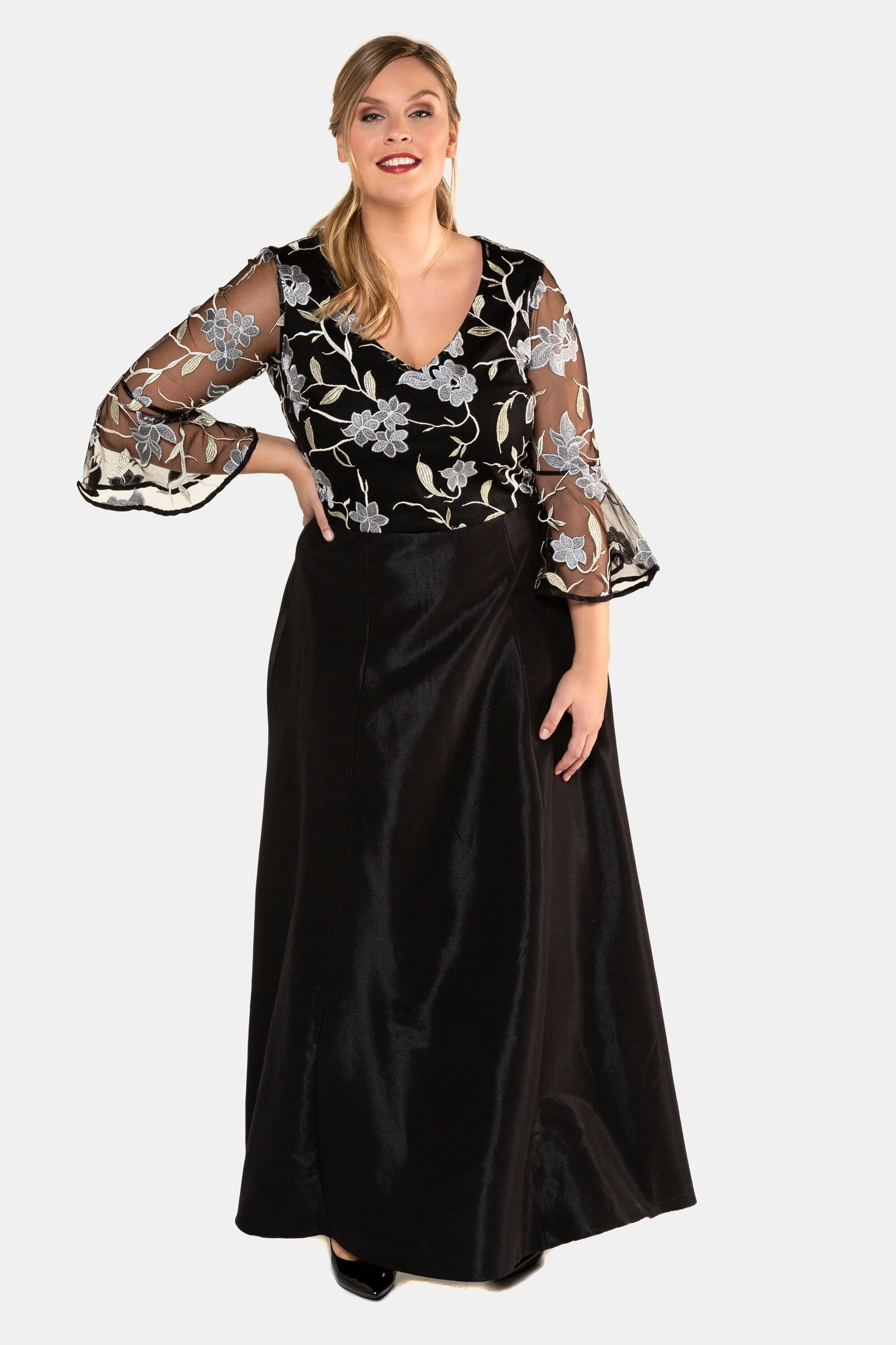 Ulla Popken Abendkleid »bis 64 Langes Abendkleid mit Blütenspitze« online  kaufen | OTTO