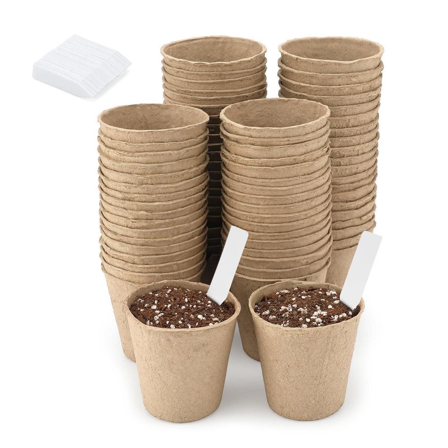 LuxusKollektion Anzuchttopf Abbaubare Anzuchttöpfe 6cm, 100er Set (100 St)