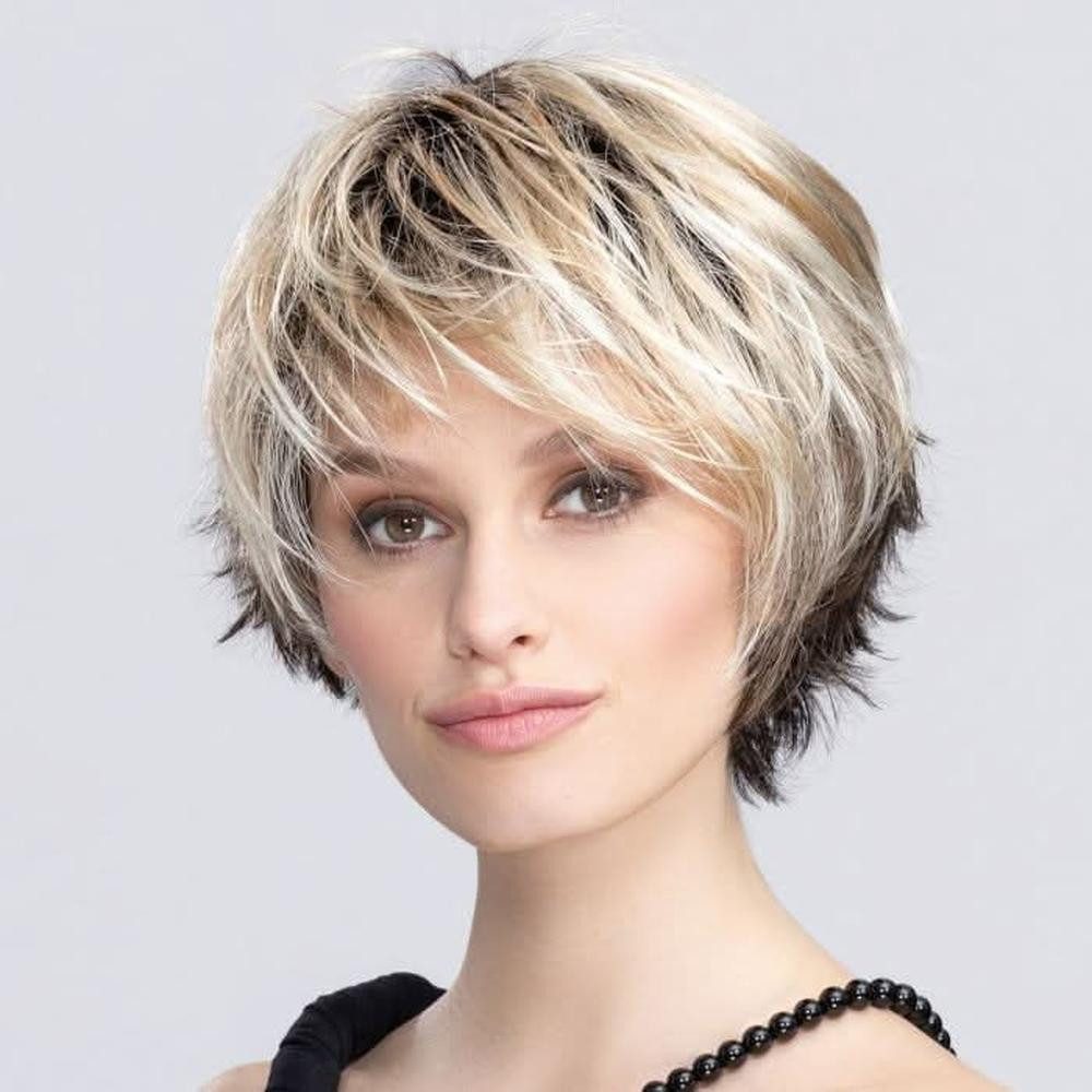 Ellen Wille Kunsthaarperücke Ellen Wille Sky, Moderne Pixie-Perücke mit natürlicher Mono-Krone, Größe 54-56 cm.