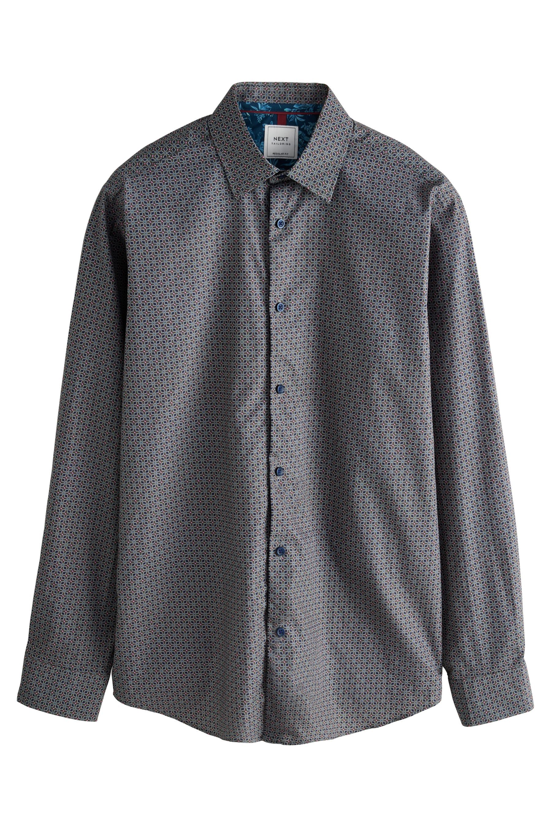 Langarmhemd Elegantes Regular Fit Hemd mit Sportmanschetten