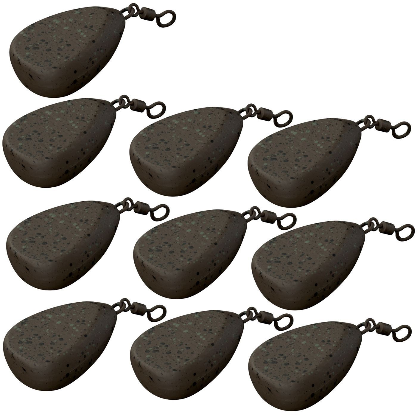 Karpfenblei 10 Fox Camotex Bleie Swivel Flat Pear