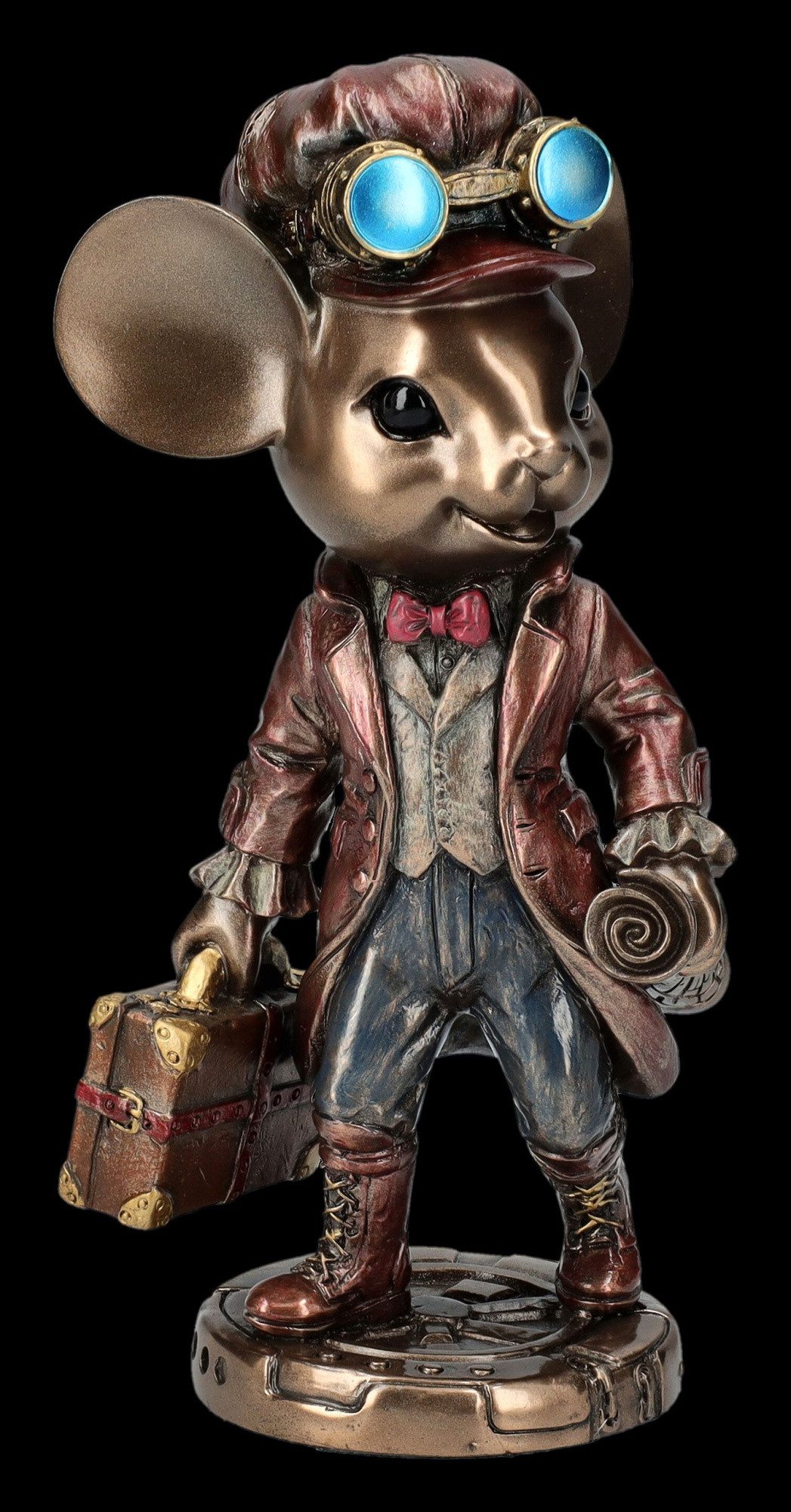 Figuren Shop GmbH Fantasy-Figur Steampunk Maus Statue – Veronese Studio Collection Kunststein 14 cm