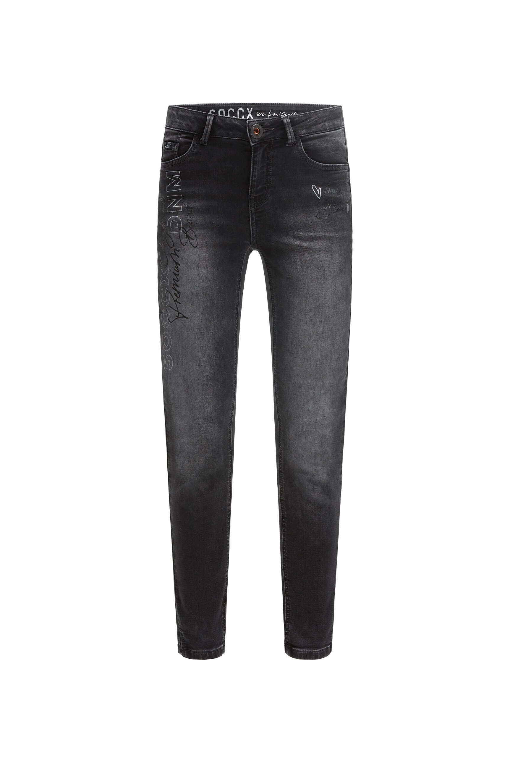 SOCCX Slim-fit-Jeans mit verkürztem Bein