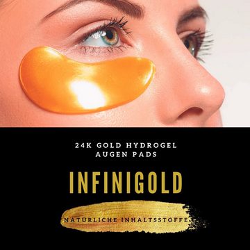 INFINIGOLD Augenpads goldene Multi Action Augenpads, 60-tlg., 1er oder 2er Pack, Anti Aging Augenpflege Pads gegen Falten, Augen Anti Falten Wirkung