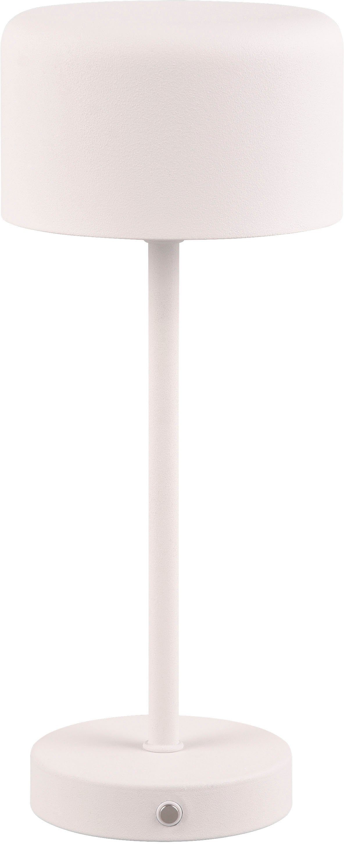 Reality Leuchten LED Tischleuchte JEFF, Dimmfunktion, USB-Ladefunktion, LED fest integriert, Warmweiß, Akku Tischlampe mit USB-C Anschluss, Touchdimmer 4 Stufen, Höhe 30cm