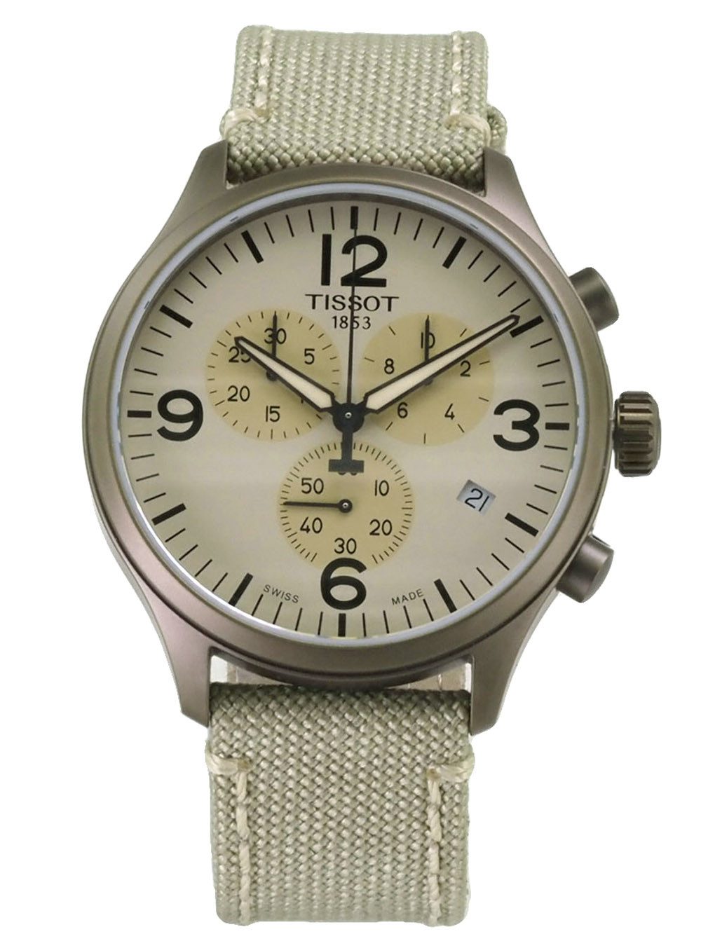 Tissot Chronograph schweizer Herren Uhr 45 mm Ø T-Sport T1166173726701, Saphirglas