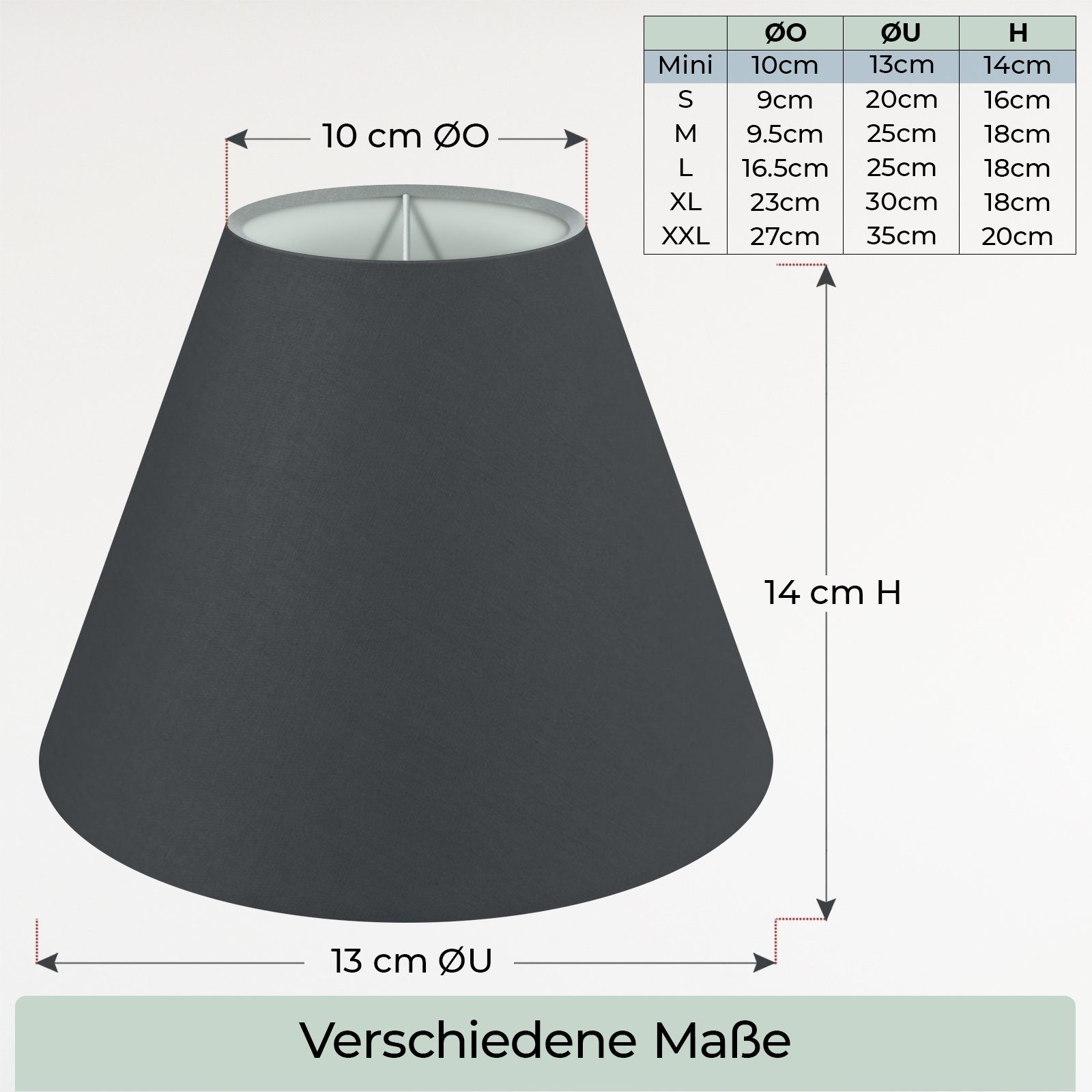 Wogati Lampenschirm Wogati Premium Stehlampe Lampenschirm Konisch – Bild 5 von 5