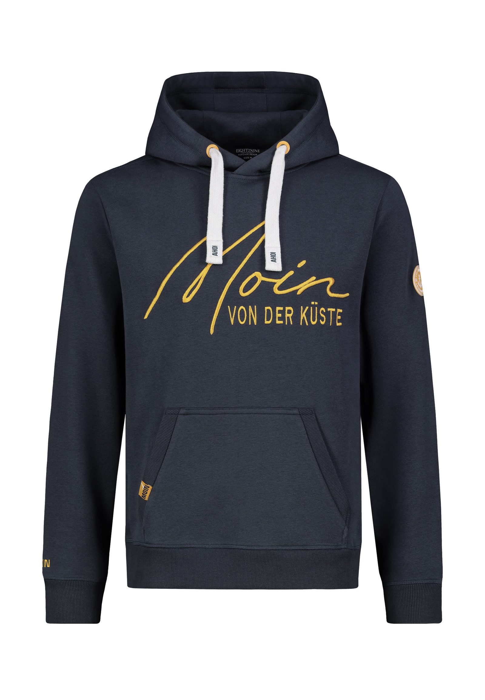 Eight2Nine Kapuzenpullover Herren Hoodie Küstenprint Sweater, Kapuzensweats günstig online kaufen