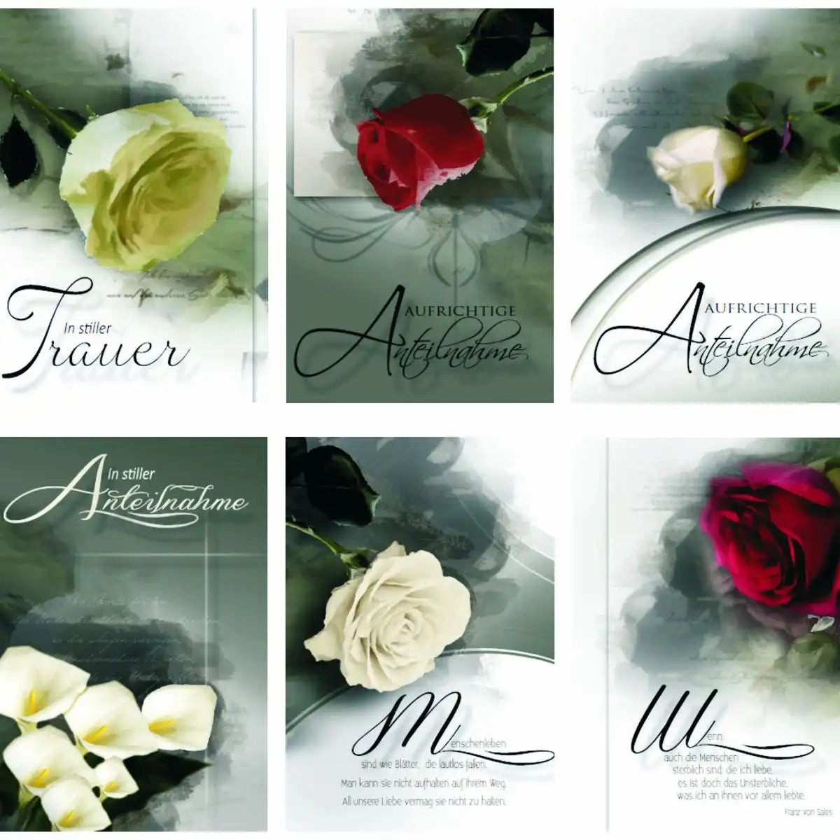 Idena Spiel Trauerkarten zufällig sortiert 1 Stück