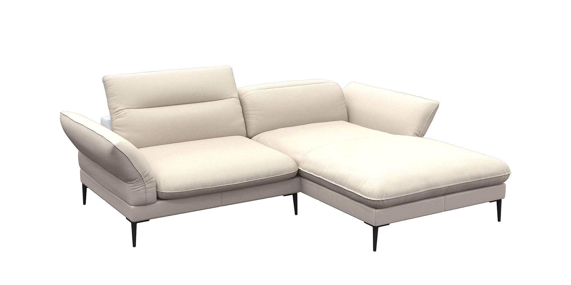 FLEXLUX Ecksofa Salino, Funktionssofa mit Recamiere, Relaxsofa, L-Form, mit Arm- und Kopfteilverstellungen, Kaltschaum im Sitz, B/T 245/182 cm