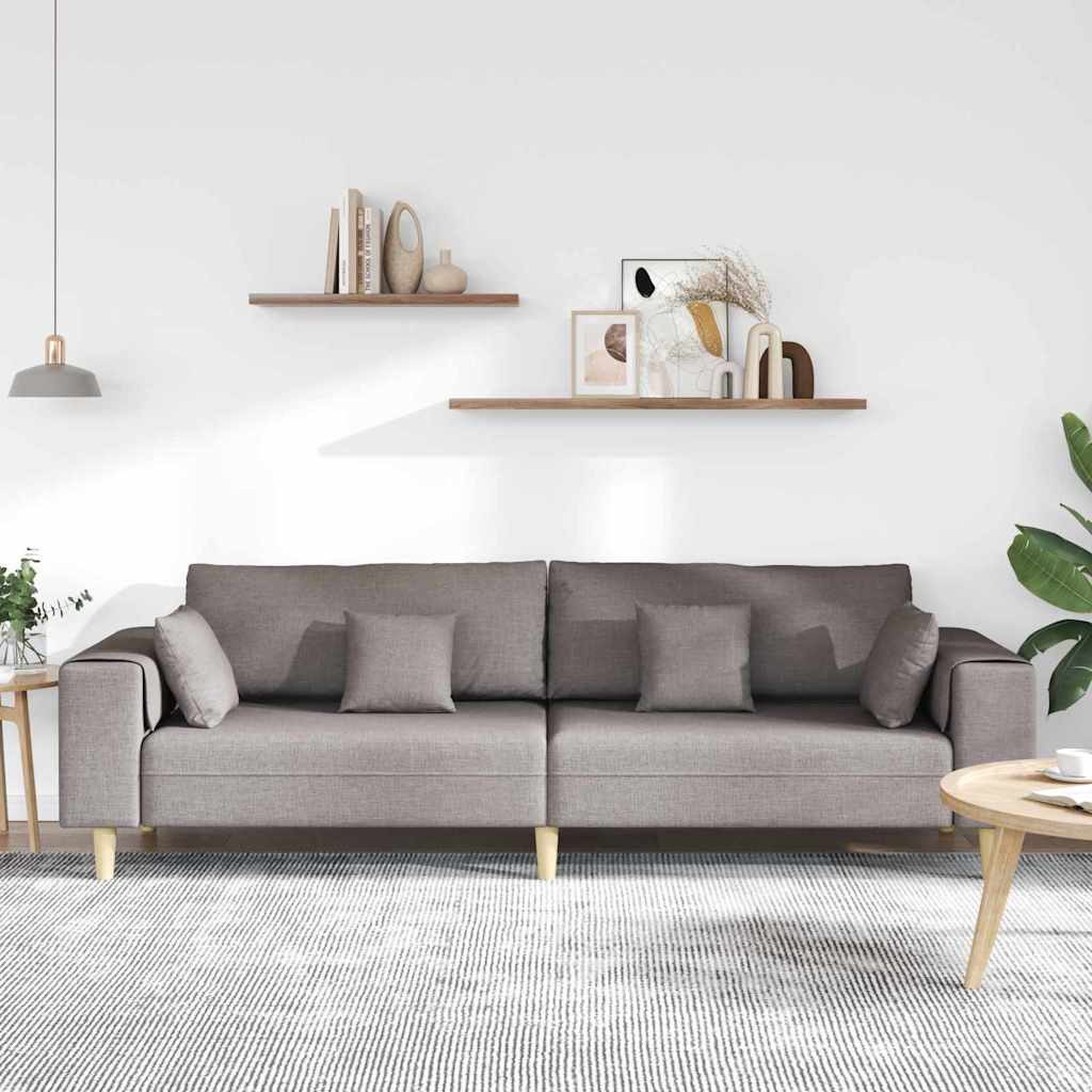 vidaXL Sofa Stoffsofa mit Kissen Taupe günstig online kaufen