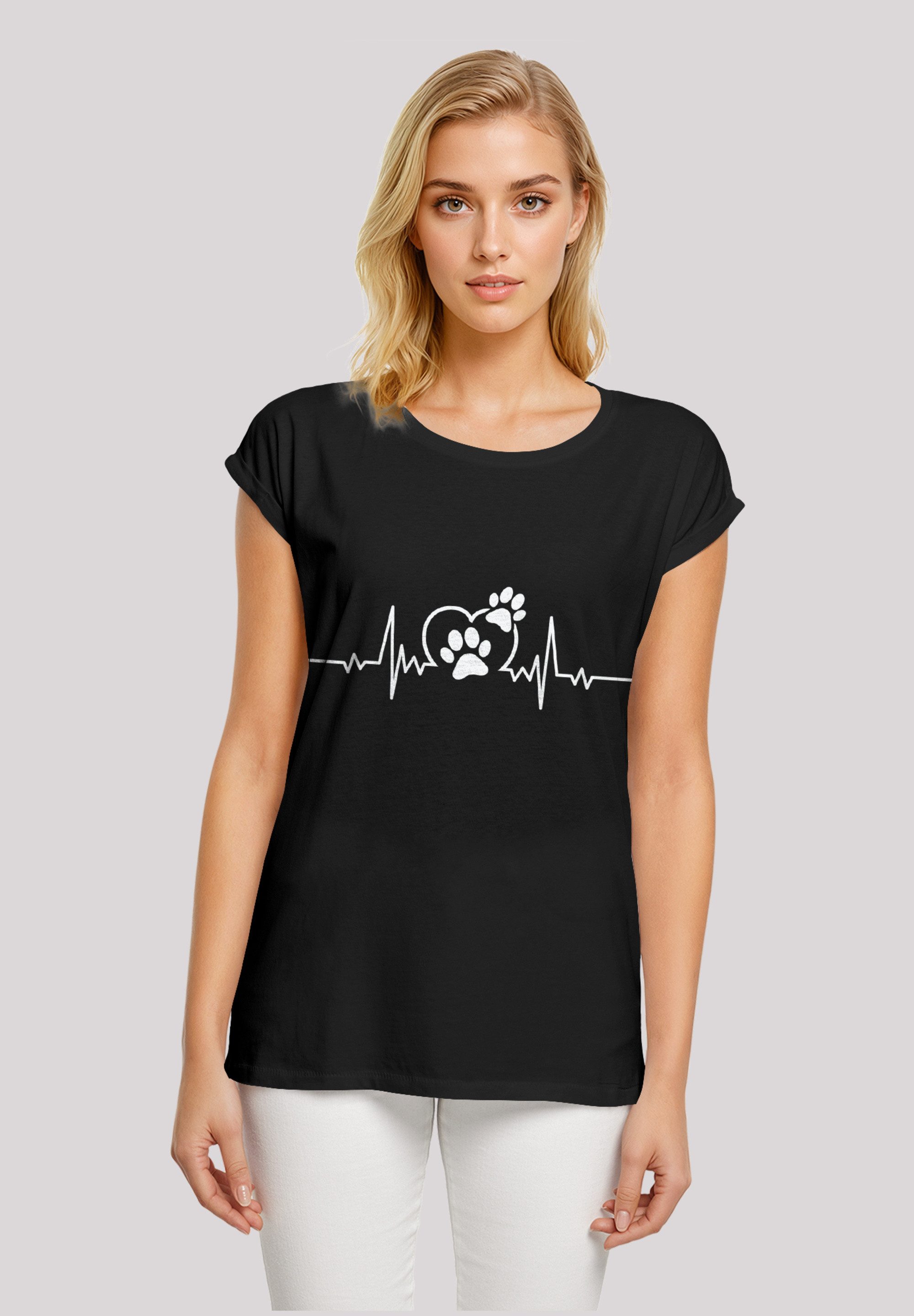 F4NT4STIC T-Shirt Herzschlag Hunde Liebe Premium günstig online kaufen