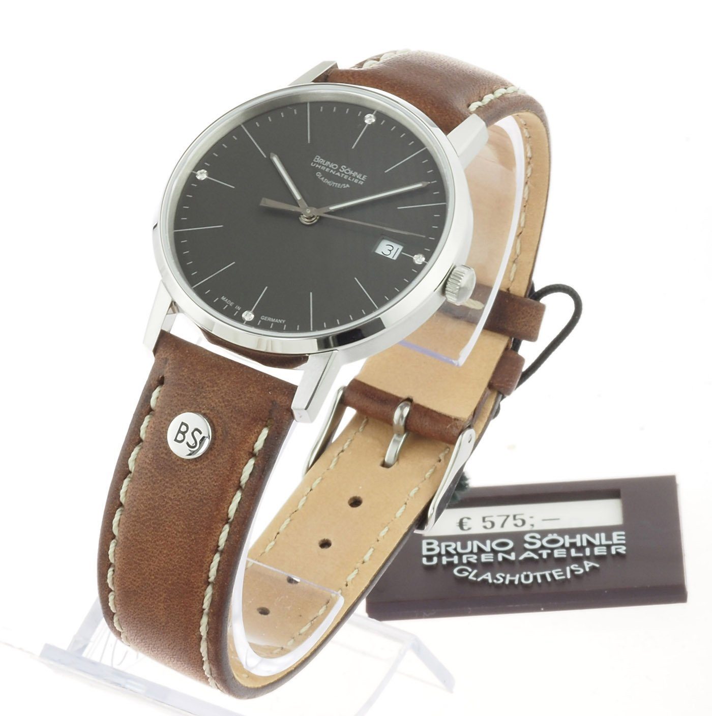 BRUNO SÖHNLE Quarzuhr Damen Uhr Stuttgart I Saphirglas Brillanten