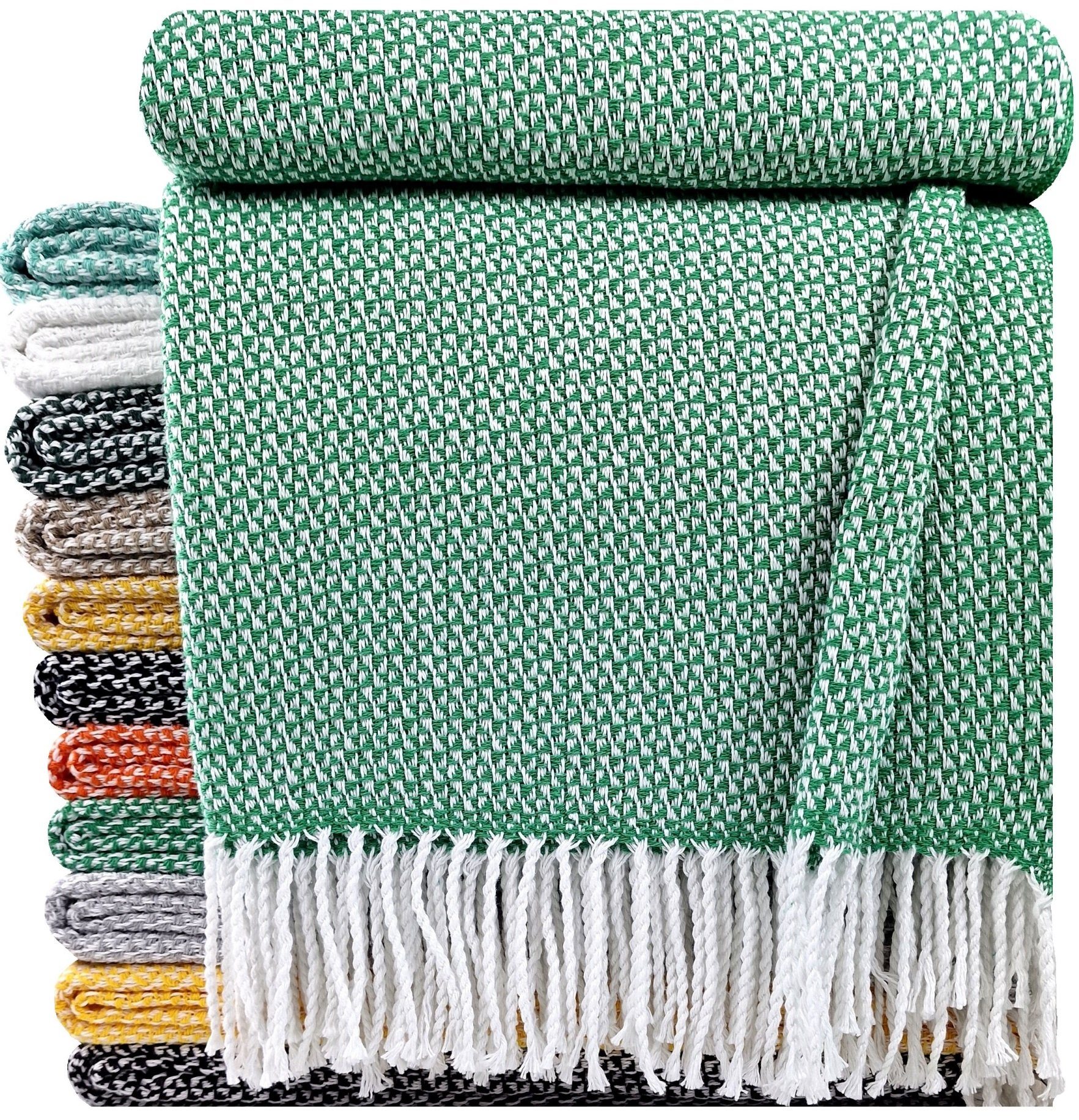 Wohndecke Wohndecke Baumwolldecke Plaid Kuscheldecke "Malta-A", STTS