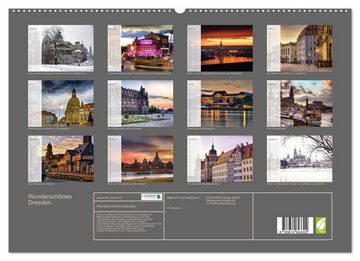 CALVENDO Wandkalender Wunderschönes Dresden (Premium, hochwertiger DIN A2 Wandkalender 2023, Kunstdruck in Hochglanz)
