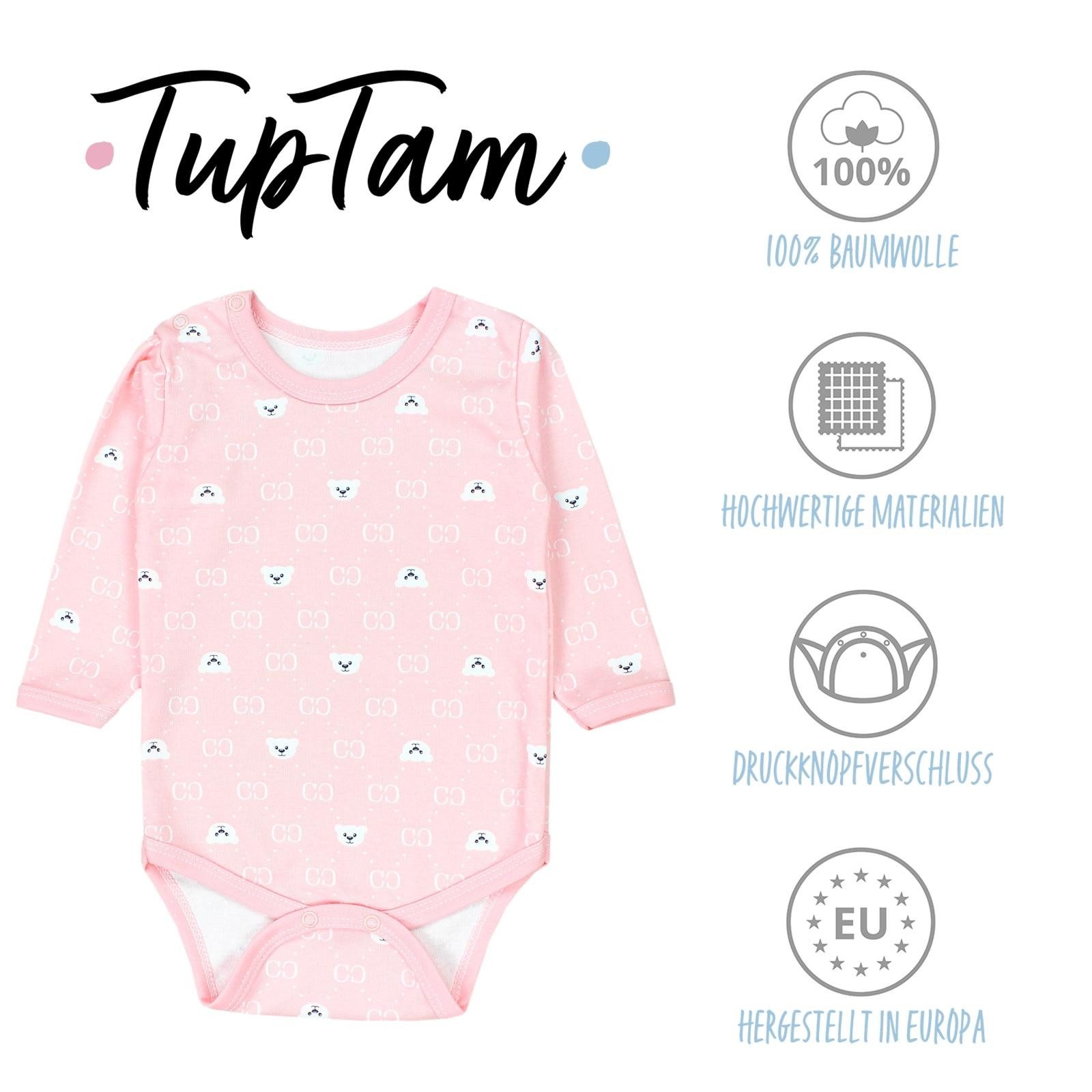 TupTam Langarmbody TupTam Mädchen Baby Body Langarm Unifarben 5er Pack