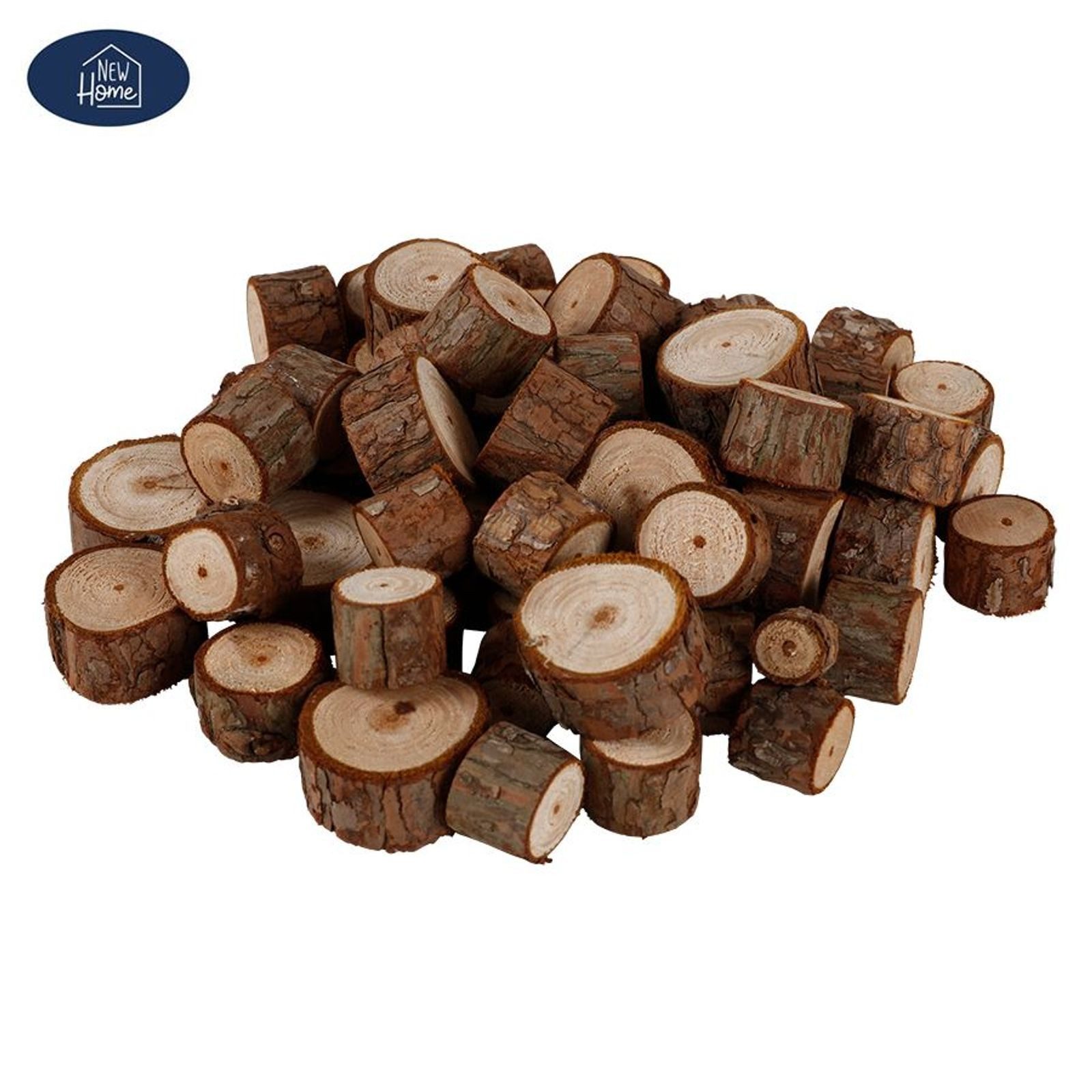 New Home Dekofigur Holz-Dekoscheiben zum Basteln Holzscheiben Baumscheiben Bastelholz Dek