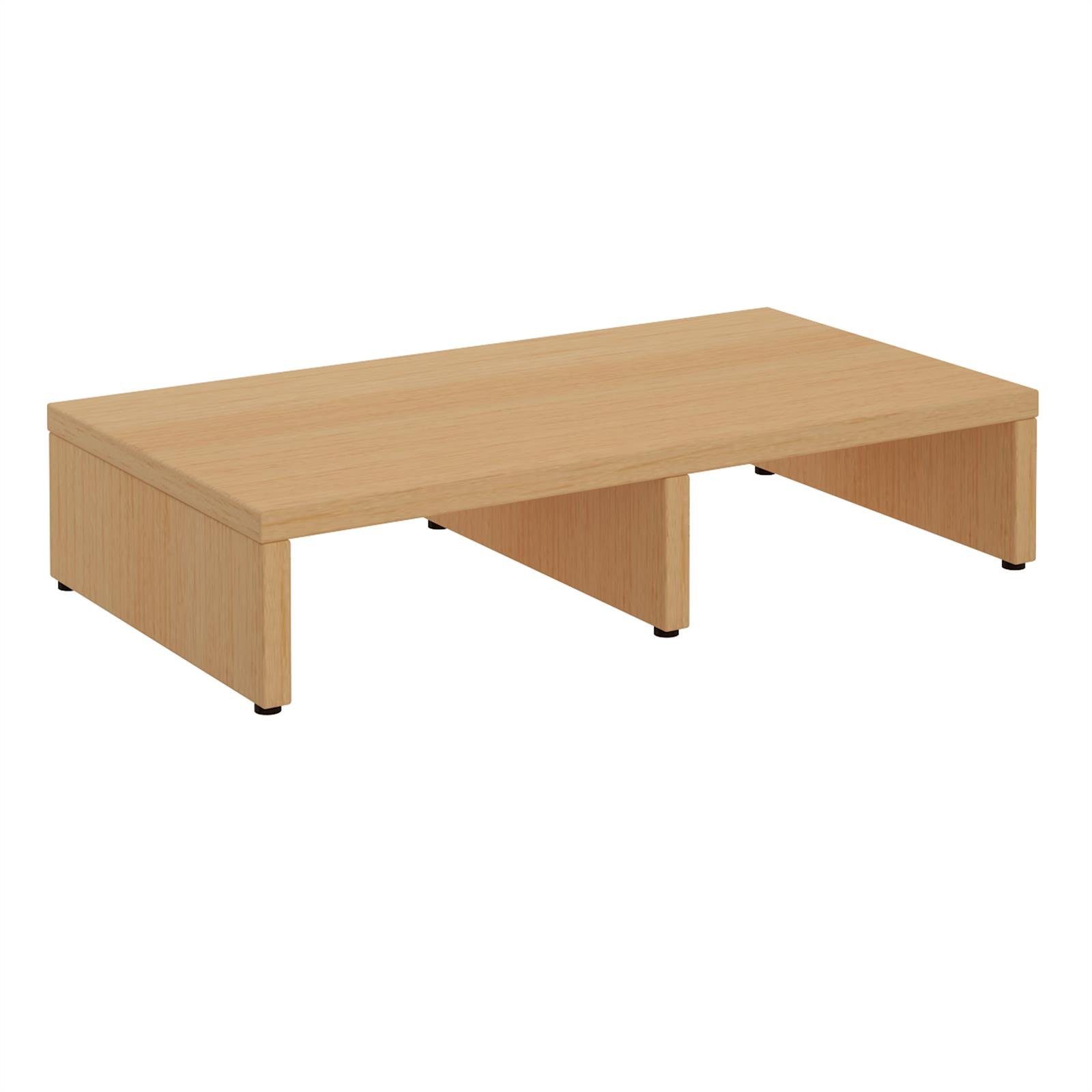 CARO-Möbel Monitorständer MONITOR, (Bildschrimerhöhung 50cm breit, Schreibtischaufsatz buchefarben)