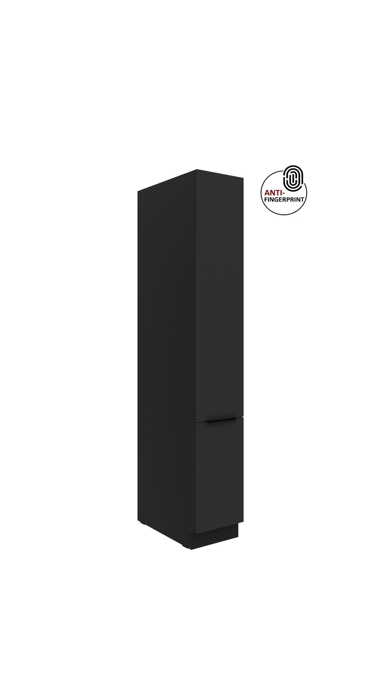 Küchen-Preisbombe Apothekerschrank 30 cm Küche ARIA Schwarz Anti Fingerprint Küchenzeile Küchenblock