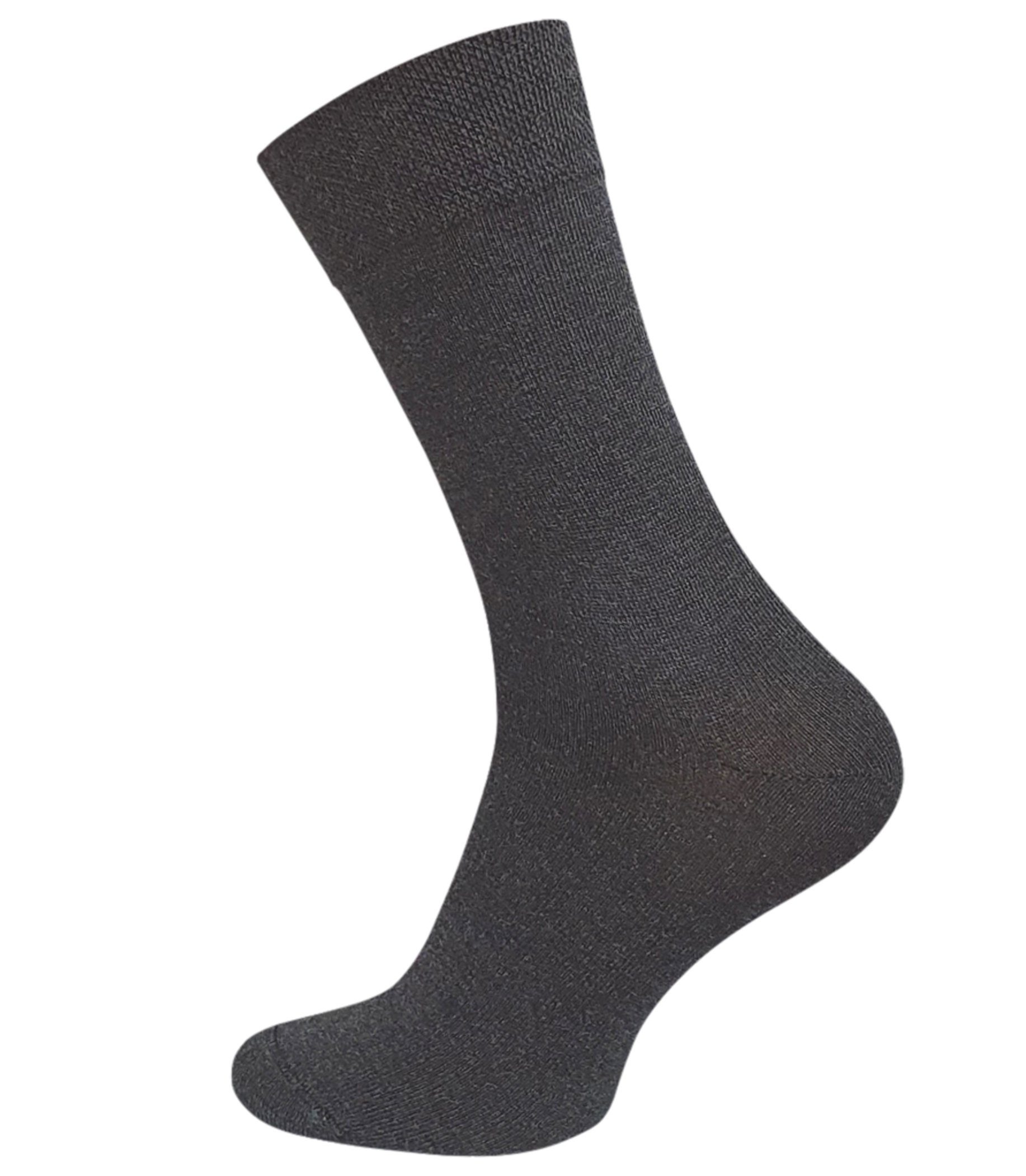 Baumwollqualität Basicsocken anthrazit Cotton (6-Paar) weiche Gummibund Prime® ohne