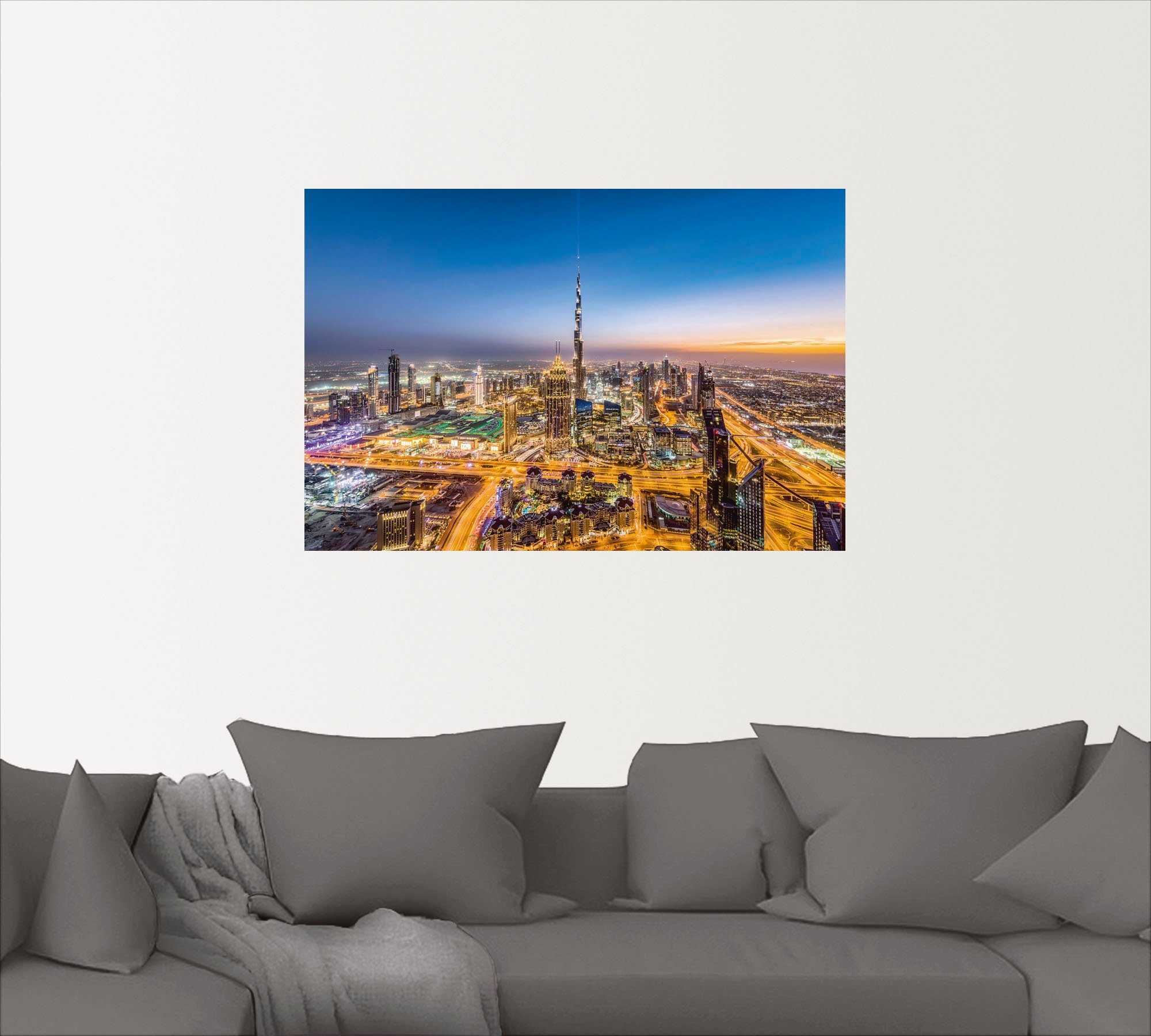 Größen IV, Wandbild Dubai Artland als Asien von in Leinwandbild, oder Poster Wandaufkleber Alubild, (1 St), Bilder versch.