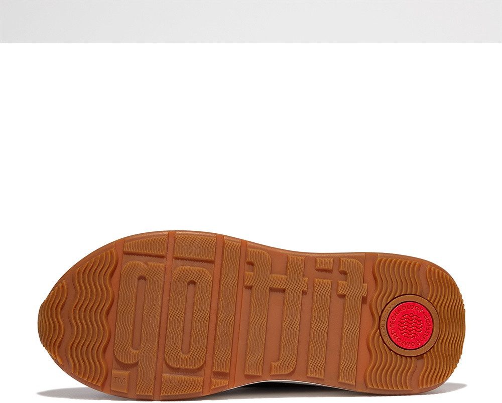 Fitflop F-Mode Leather/Suede Flatform Sneakers Sneaker