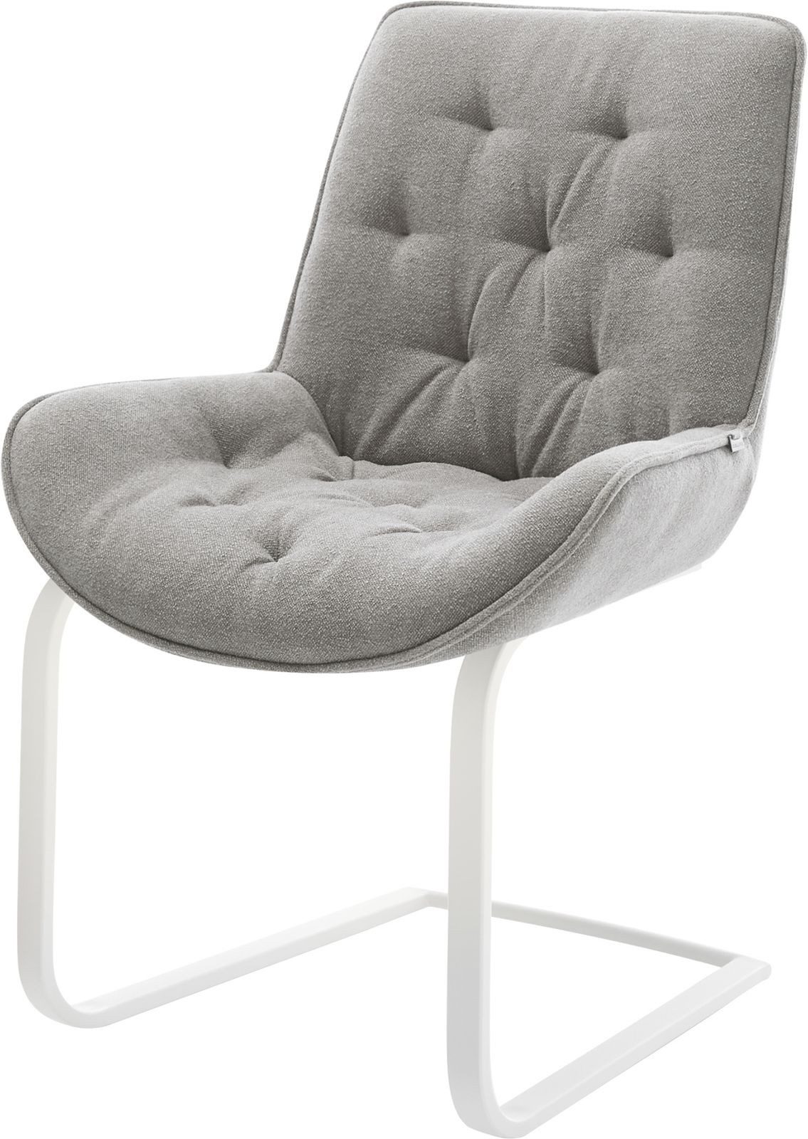 DELIFE Polsterstuhl Taimi-Flex, Freischwinger flach Weiß günstig online kaufen