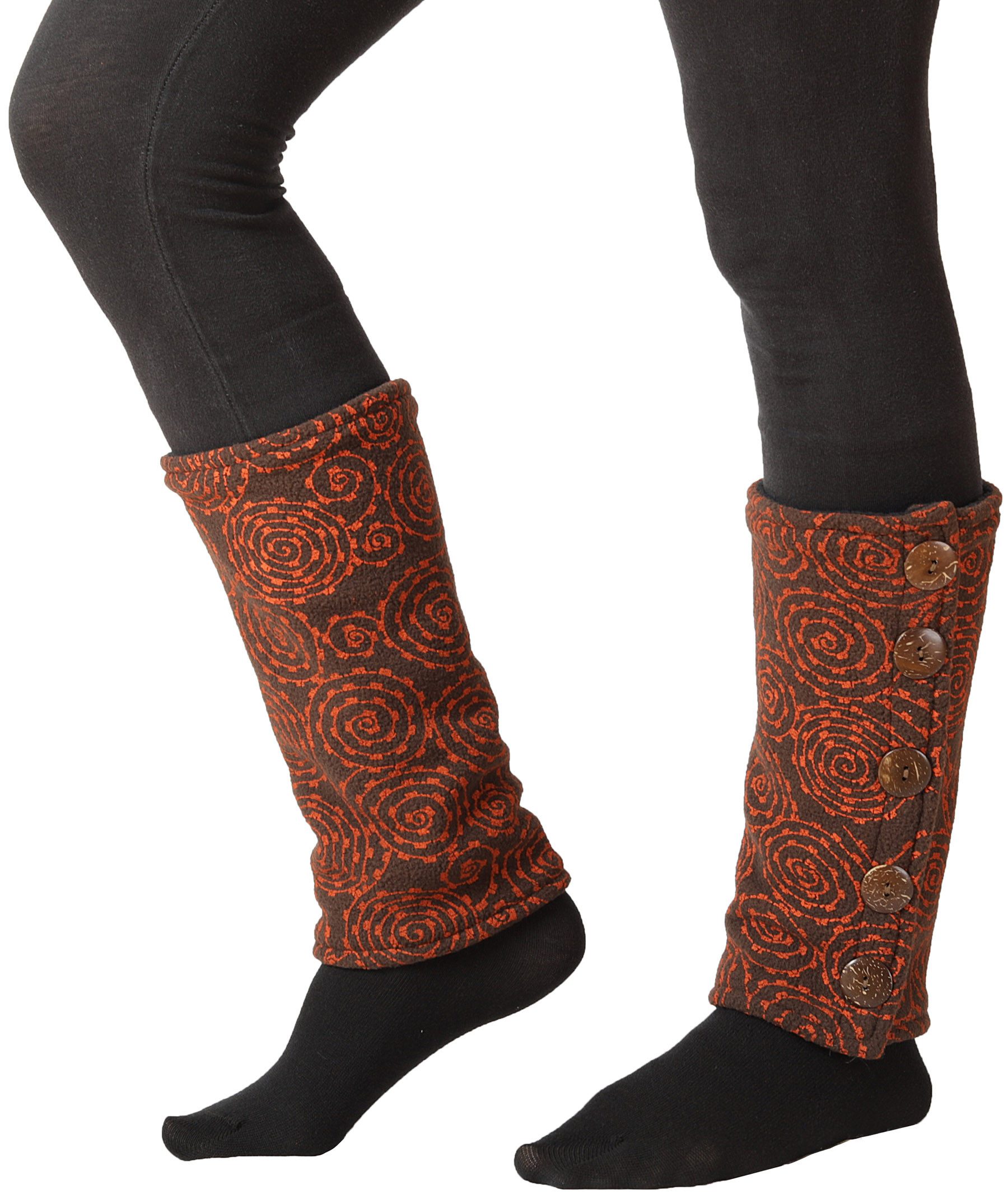 PUREWONDER Beinstulpen Beinstulpen Stulpen Beinwärmer aus Fleece lw57 Braun (1 Paar) Einheitsgröße