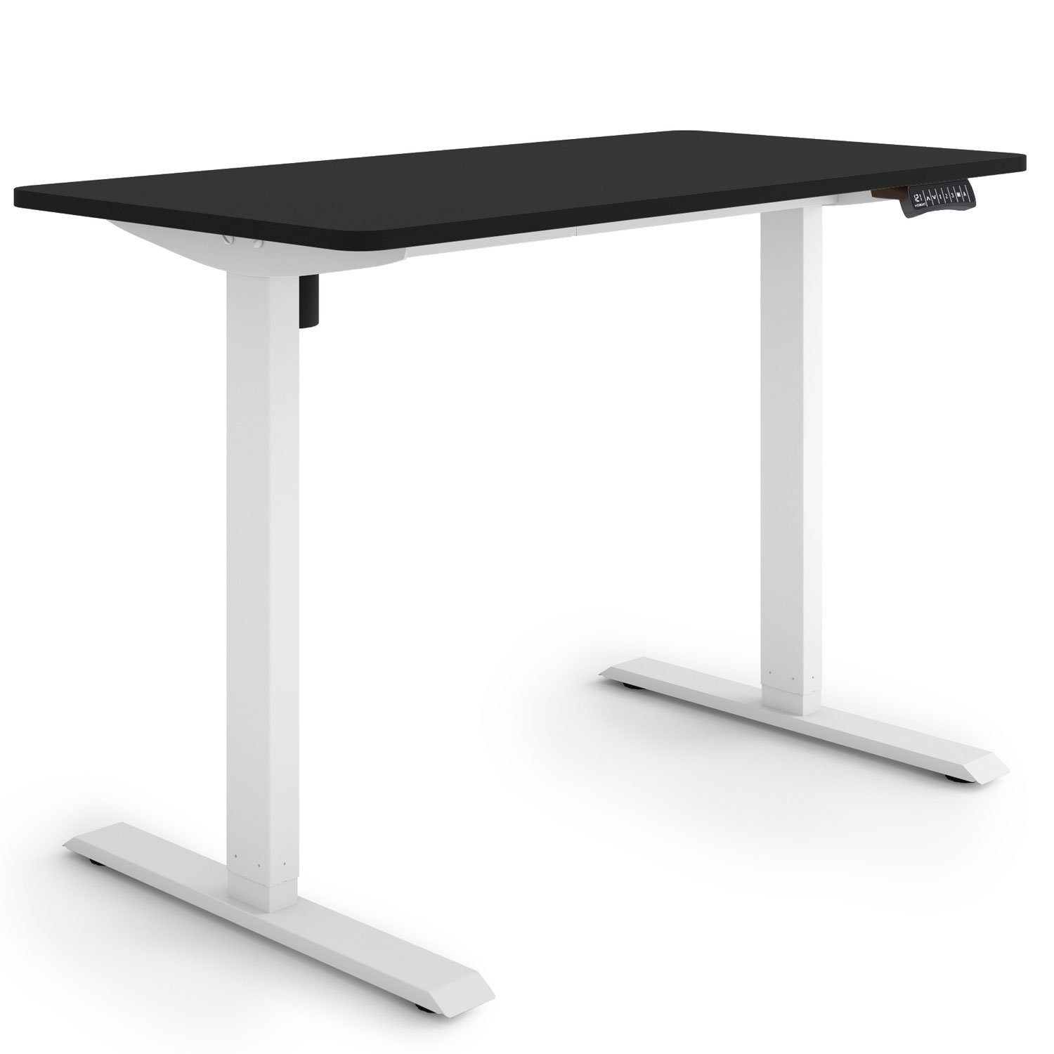 ESMART Schreibtisch ESMART Germany, ETX-121 Elektrisch höhenverstellbarer Schreibtisch Rahmen: Weiß / Tischplatte: 120 x 60 cm Schwarz