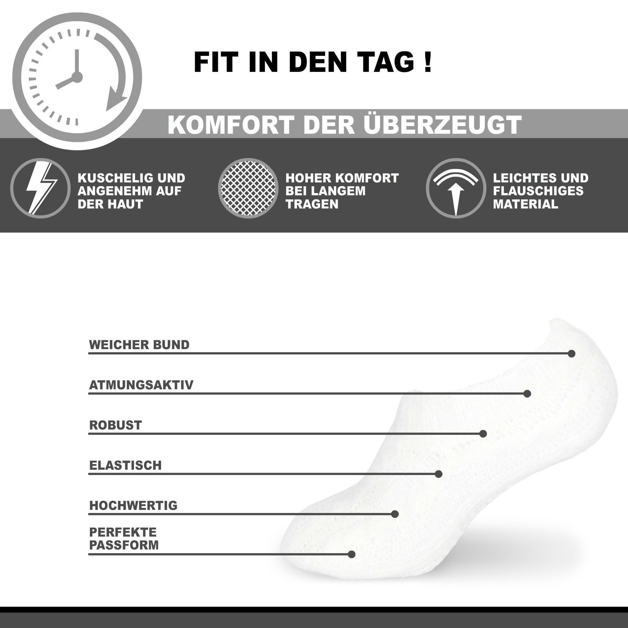 Skechers Socken Damen - Atmungsaktiv und komfortabel - Wärmespeichernd für kalte Tage (2er, 4er & 6er-Pack) Robustes Material und bequemer Tragekomfort - Fußgewölbe-Unterstützung