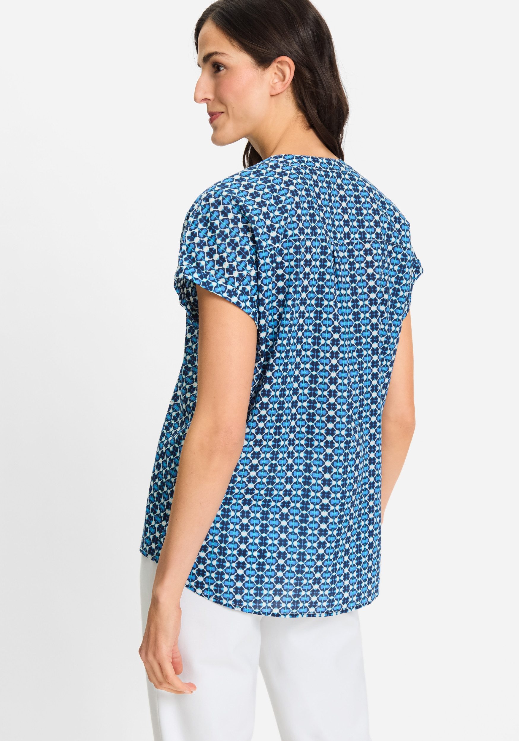 Olsen Kurzarmbluse Blouse Woven Short Sleeves