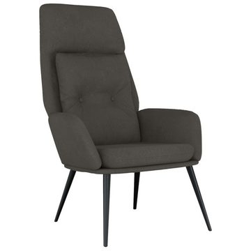 furnicato Sessel Relaxsessel Dunkelgrau Wildleder-Optik