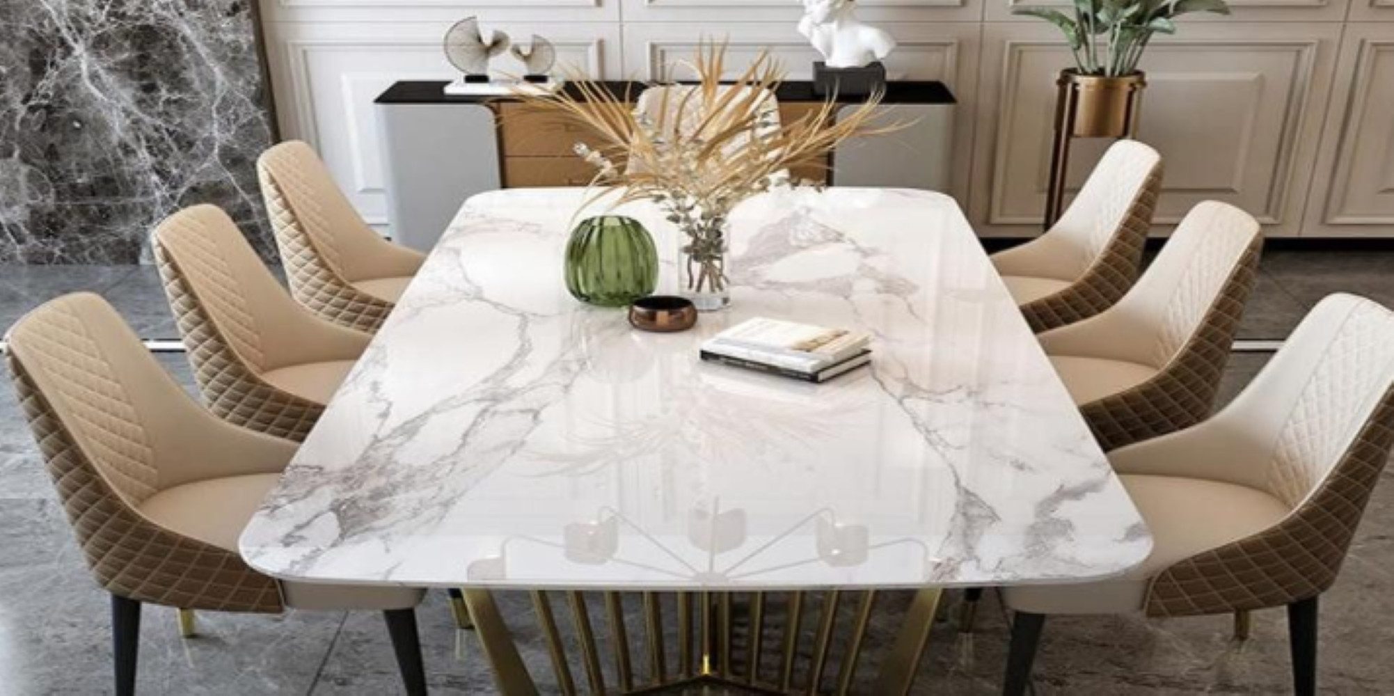 Xlmoebel Esstisch Exklusive Esstische - Esszimmertisch aus Metall in modern günstig online kaufen