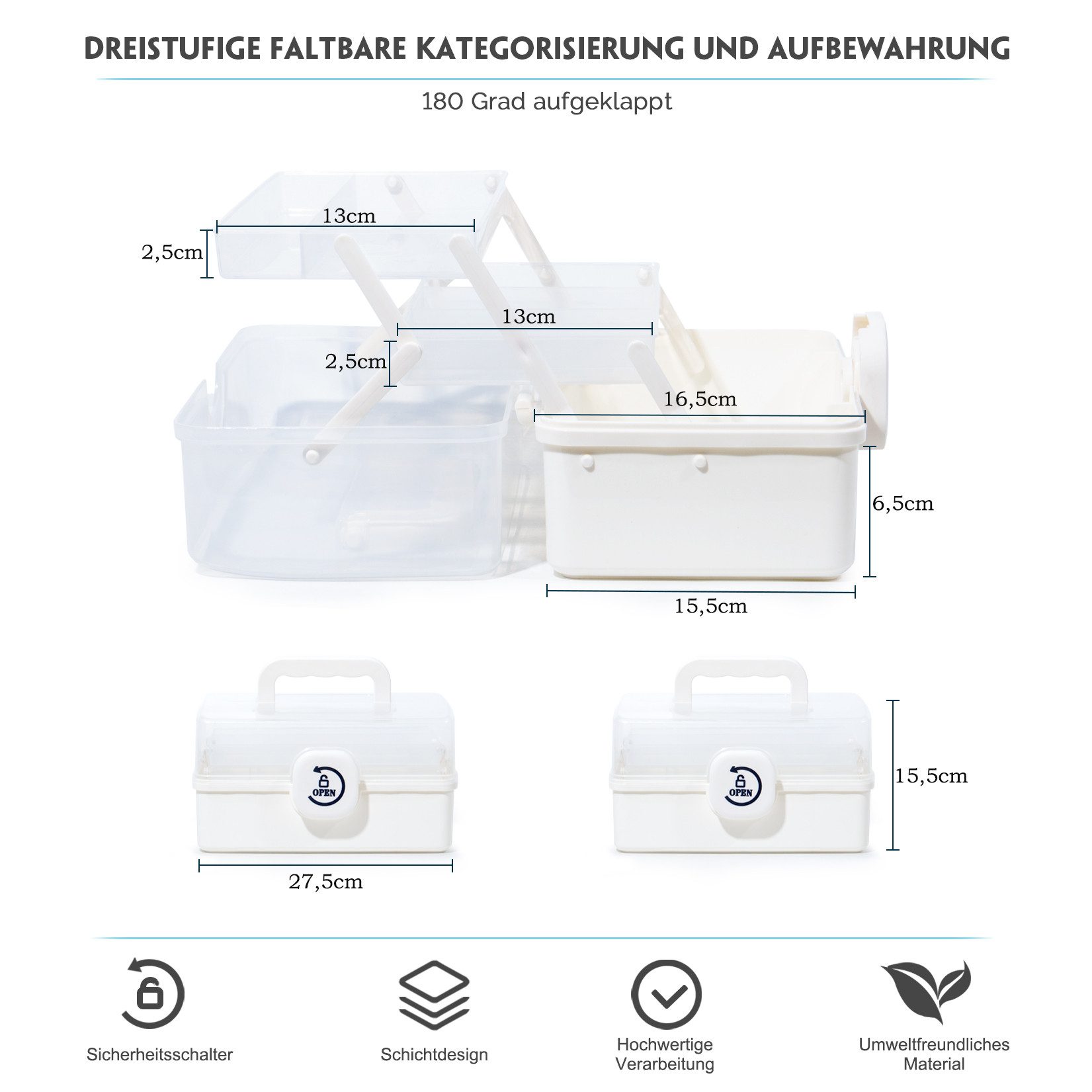 Zedelmaier Aufbewahrungsbox Aufbewahrungsboxen mit Fächern, Sortierboxen, günstig online kaufen