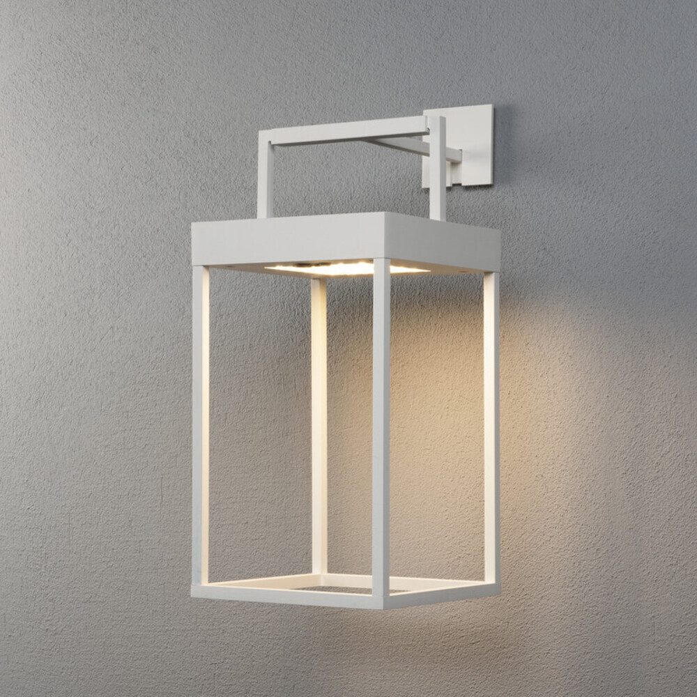 KONSTSMIDE LED Laterne Aluminium, weiß, Laterne, neutralweiß, 10lm, L1850mm, wassergeschützt mit USB solarbetrieben, neutralweiß, warmweiß